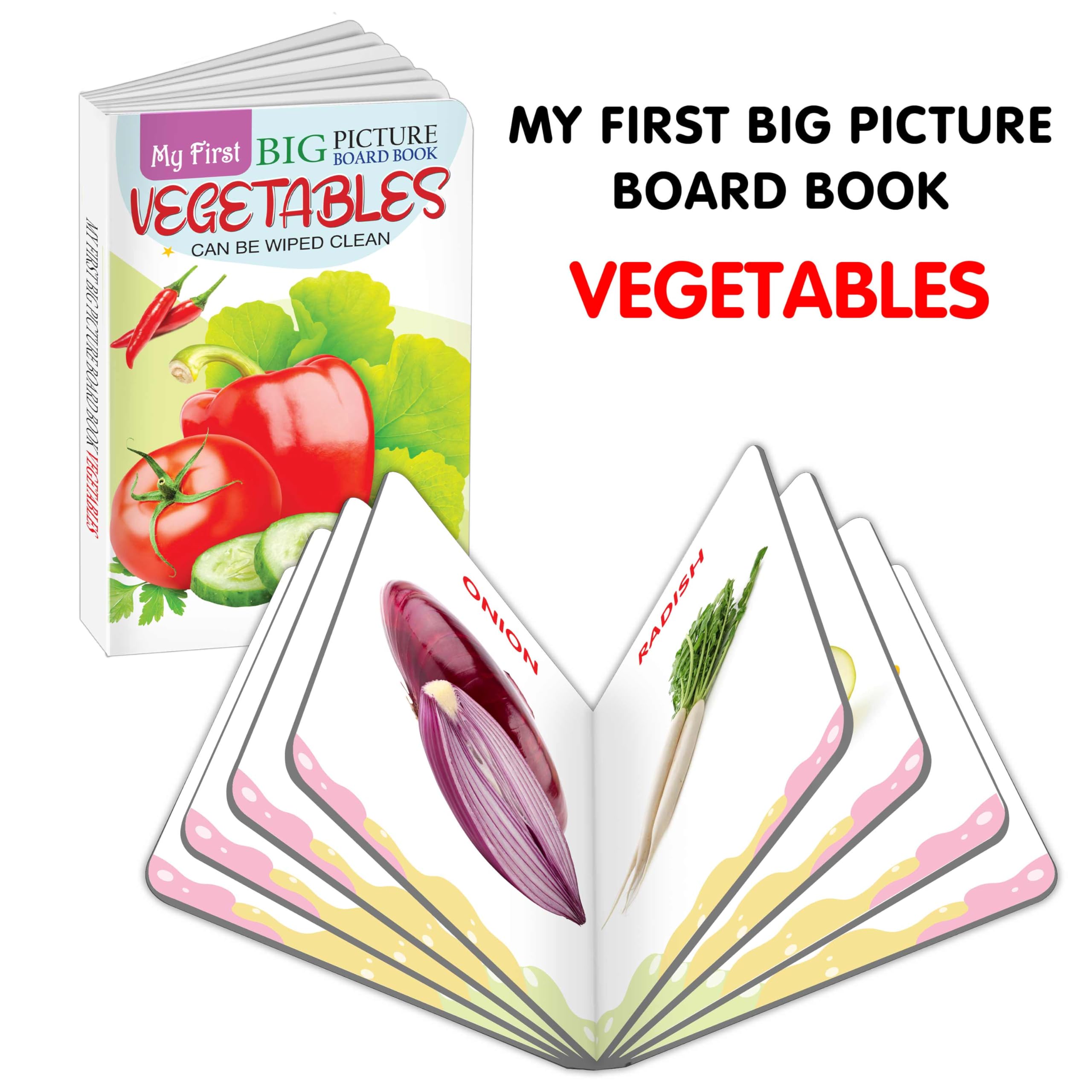 My First Big Picture Board Book Vegetables : Learn Vegetable Names with Pictures, Educational Book for Kids, Bright Colourful L