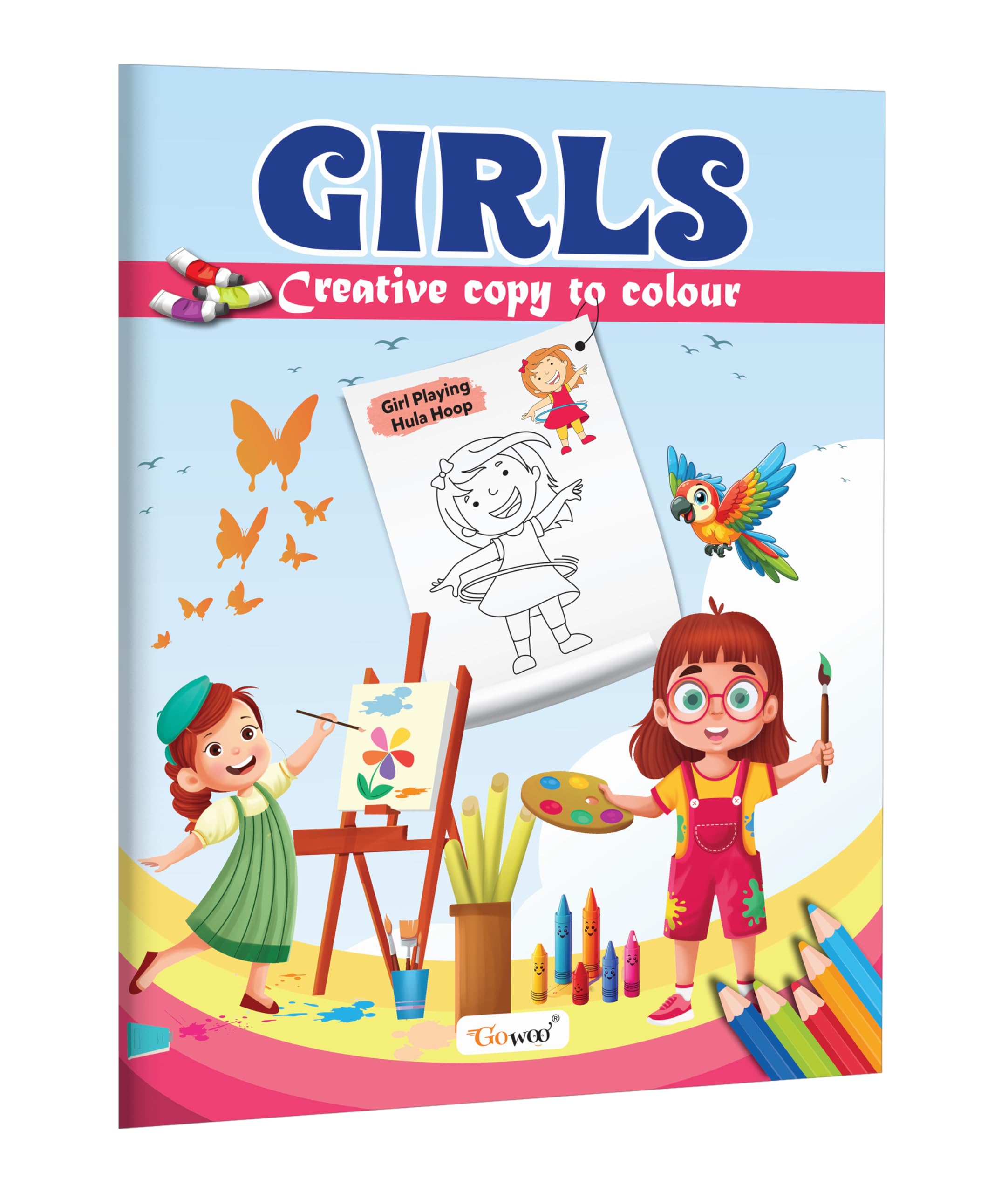 GirlCreative Copy to Colour : Fun Educational Coloring Book for Toddlers, Preschool Coloring Book for Beginners, Educational Ac