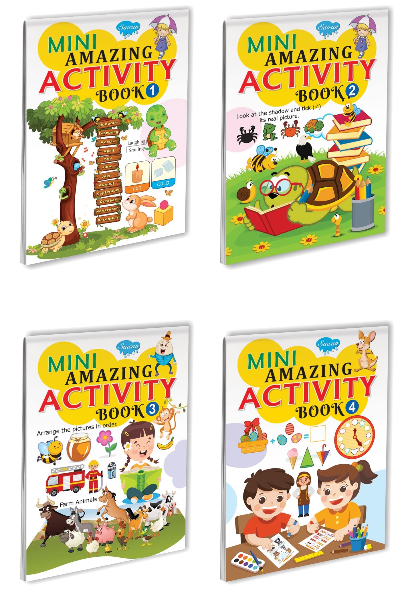 Mini Amazing Activity 14, Collection Of 4 Books | By Sawan (Paperback, Manoj Publications Editorial Board)