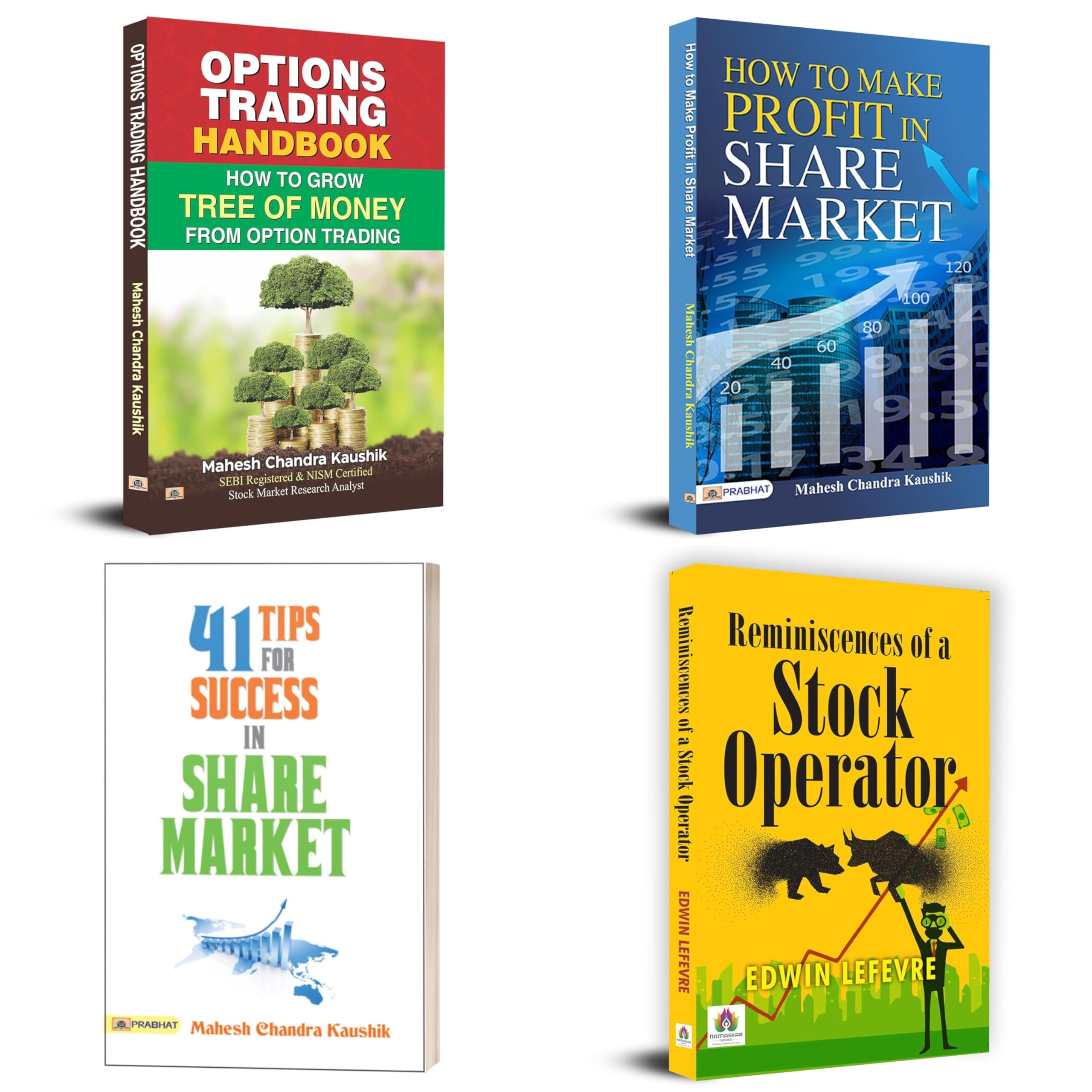 41 Tips for Success in Share Market + How To Make Profit In Share Market + Options Trading Handbook + Reminiscences Of A Stock O