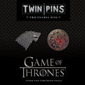 Game of Thrones Twin Pins: Stark and Targaryen Sigils: Two Enamel Pins (Enamel Pin Sets, Game of Thrones Buttons, Jewelry from B