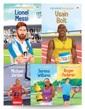 Story Books For Kids  Sportspersons (Set Of 5 Books) (Illustrated)  International Sportsmen  Messi, Roger Federer, Serena Wil