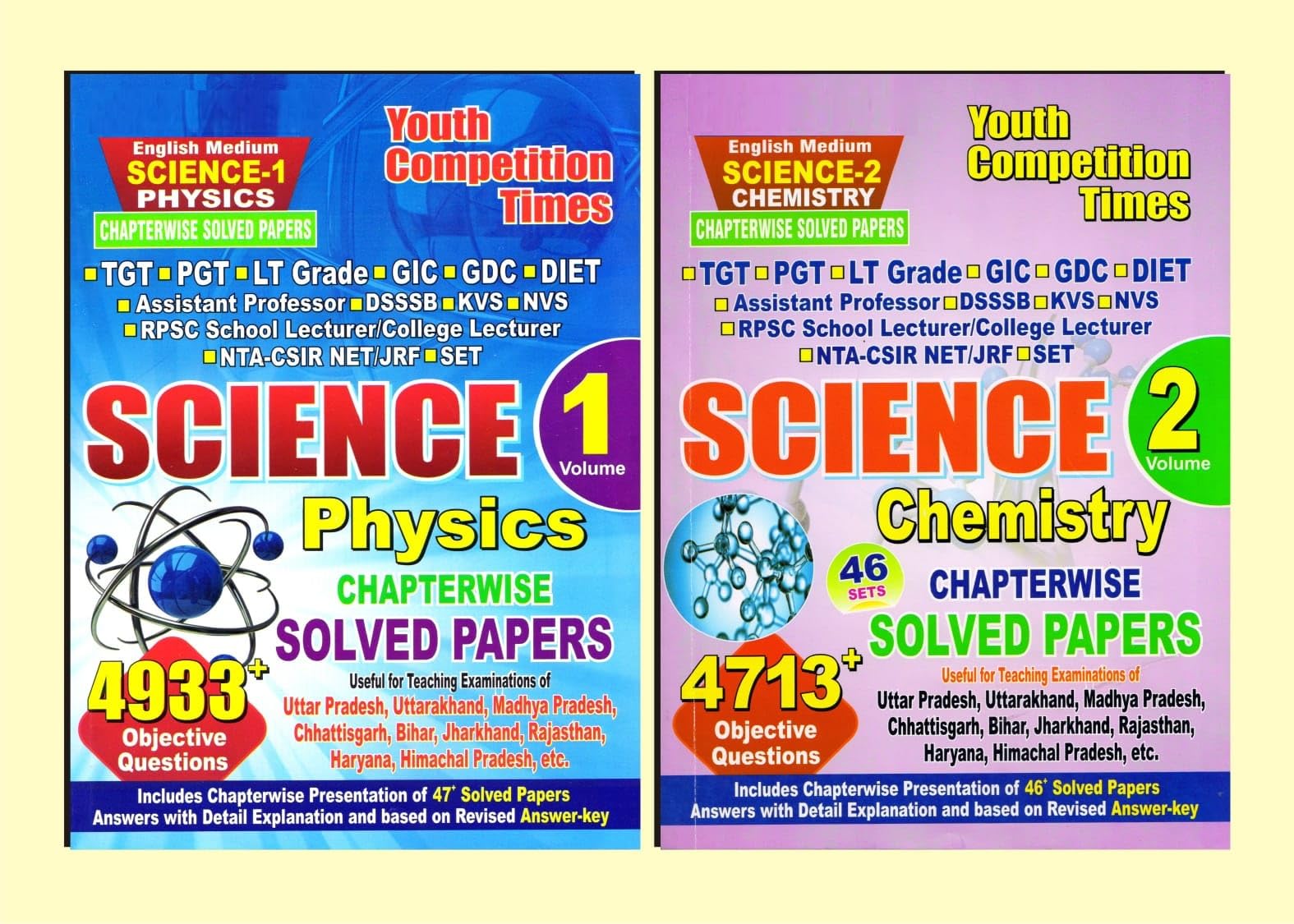 Youth Competition Times Science Physics + Chemistry|Chapterwise Solved Papers |TGT | PGT | LT Grade| GIC | GDC| DIET | English 
