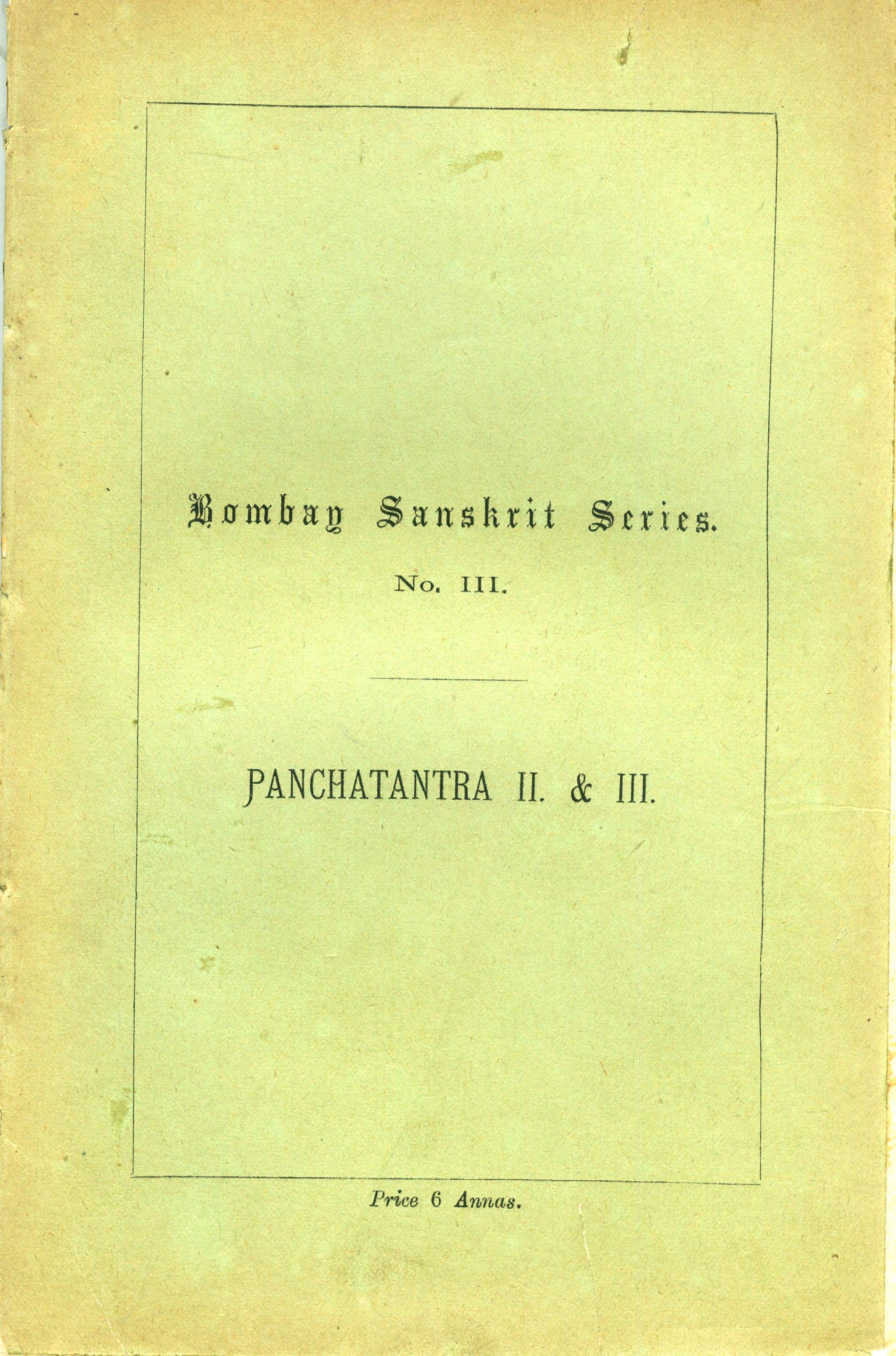 Panchatantra Ii. & Iii.