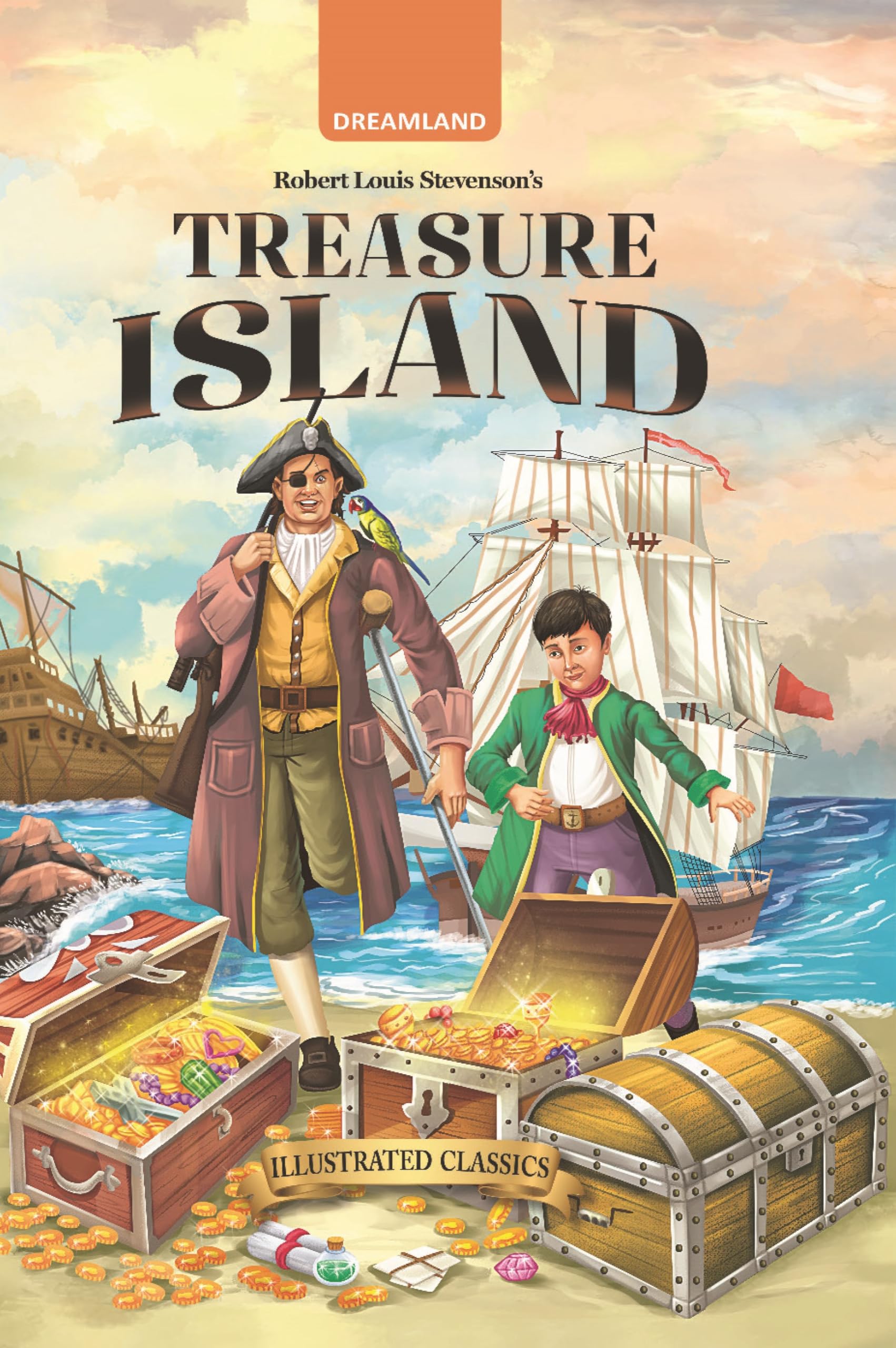 Treasure Island  Illustrated Abridged Classic for Children Age 8 to 15 | EasytoRead Book with Pictures & Practice Questions o