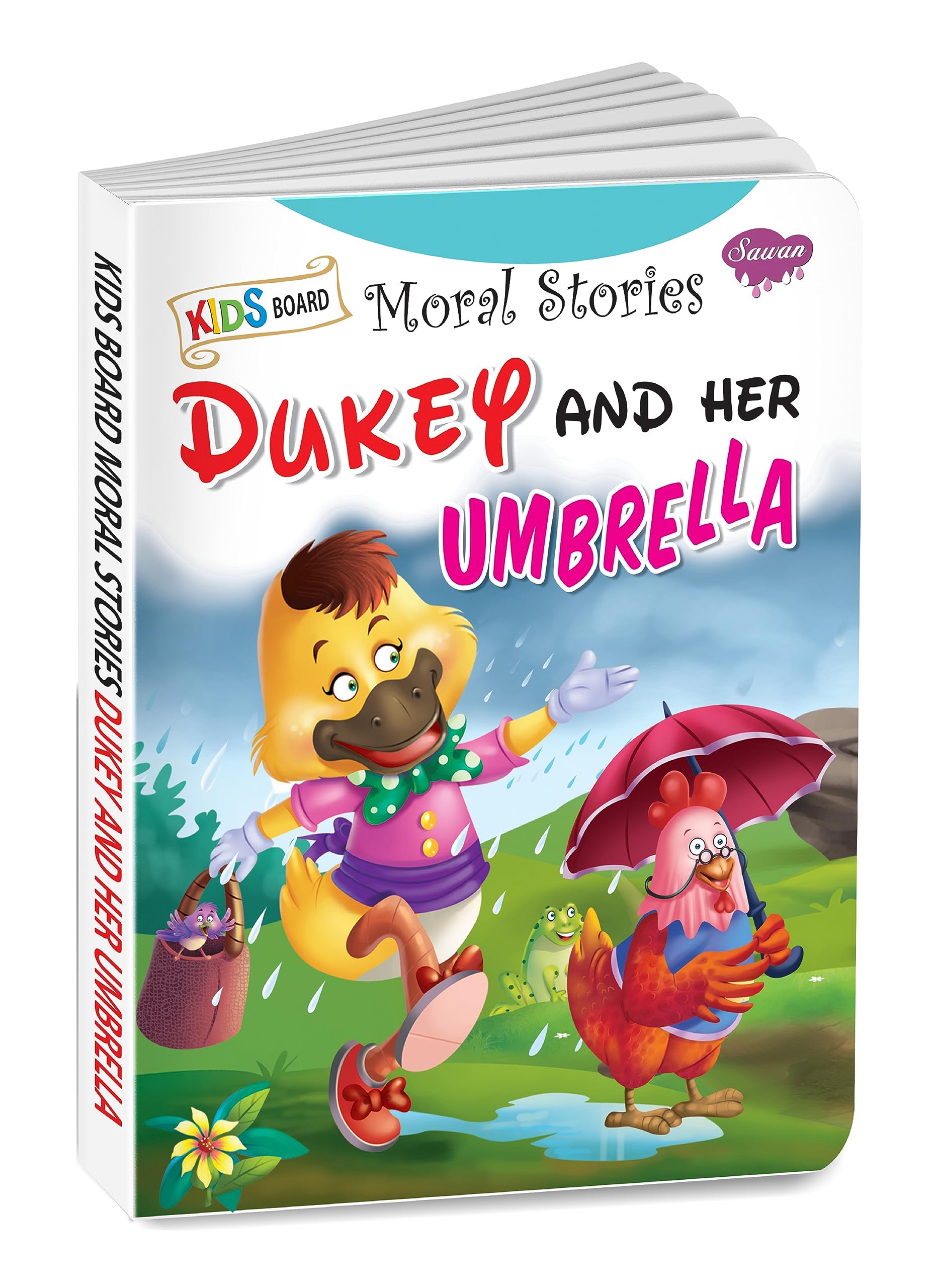 Dukey And Her Umbrella | Kids Board Moral Story Book For Kids By Sawan