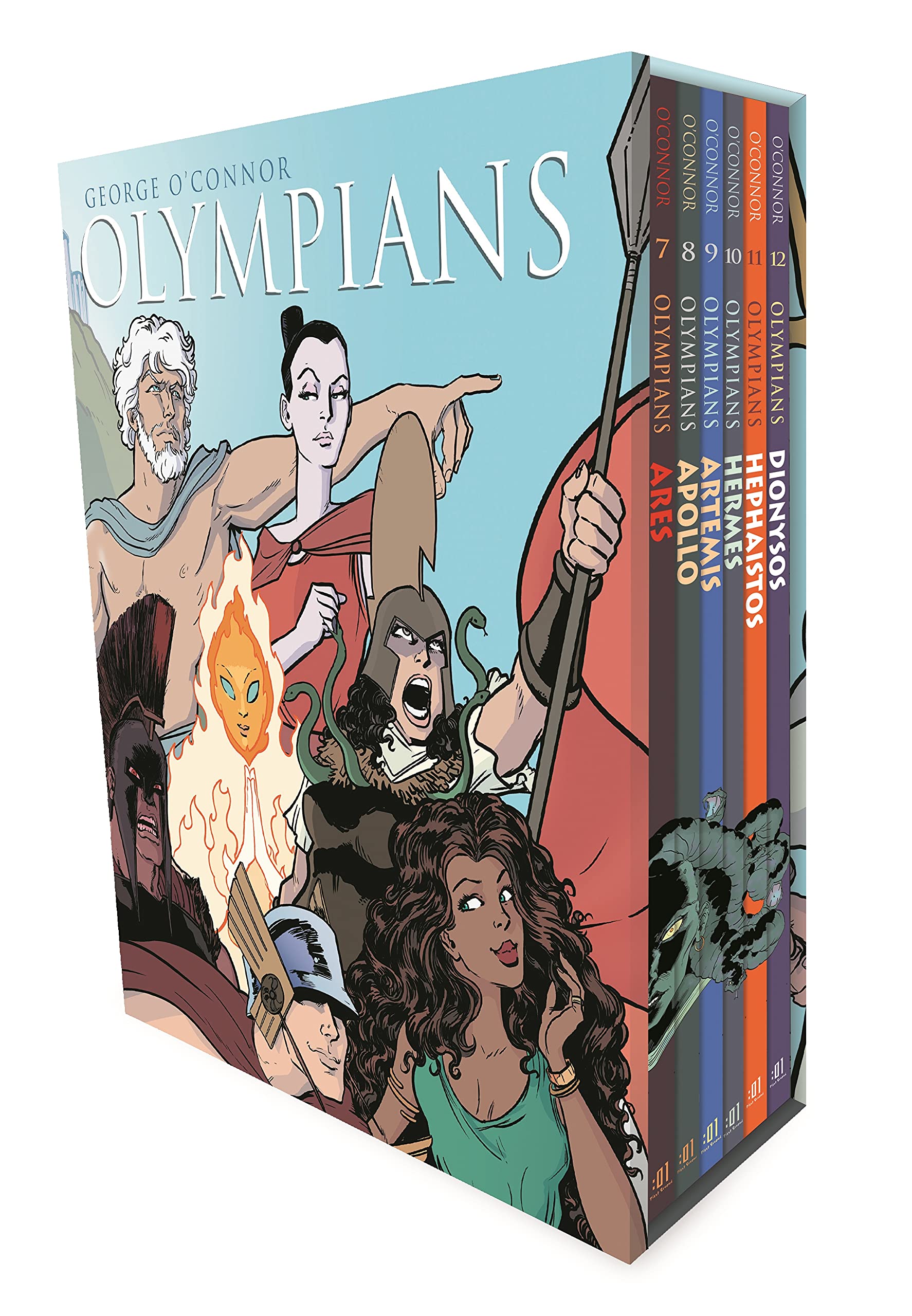 Olympians Boxed Set Books 712: Ares, Apollo, Artemis, Hermes, Hephaistos, and Dionysos