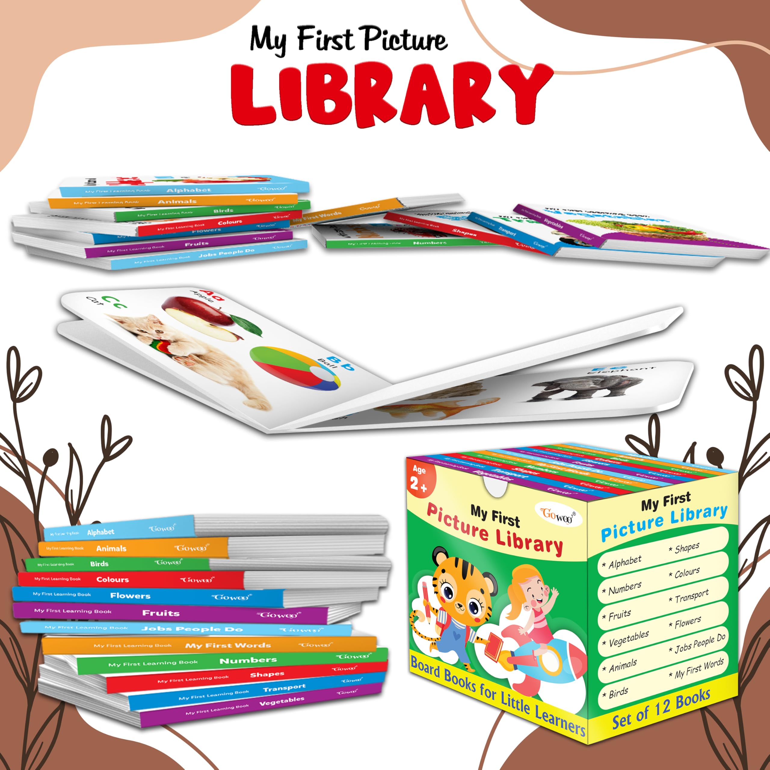 Picture Book Collections For Early Learning (Green Edition) : Kids learning board book, My First Library Early Learning Book for