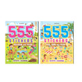 555 Stickers And Activity Books Pack For Kids Age 310  Set Of 2 Holiday & Play Books With Colouring, Puzzles, Stickers, Counti