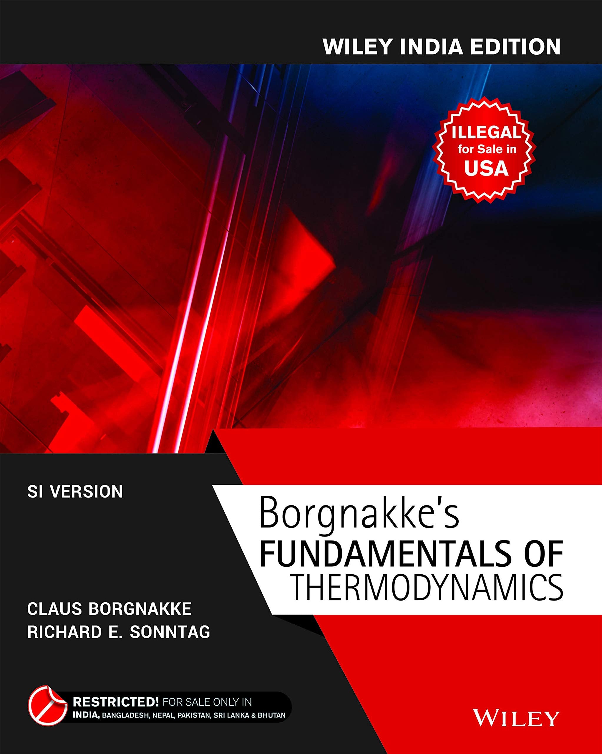 Borgnakkes Fundamentals of Thermodynamics, SI Version, Wiley India Edition