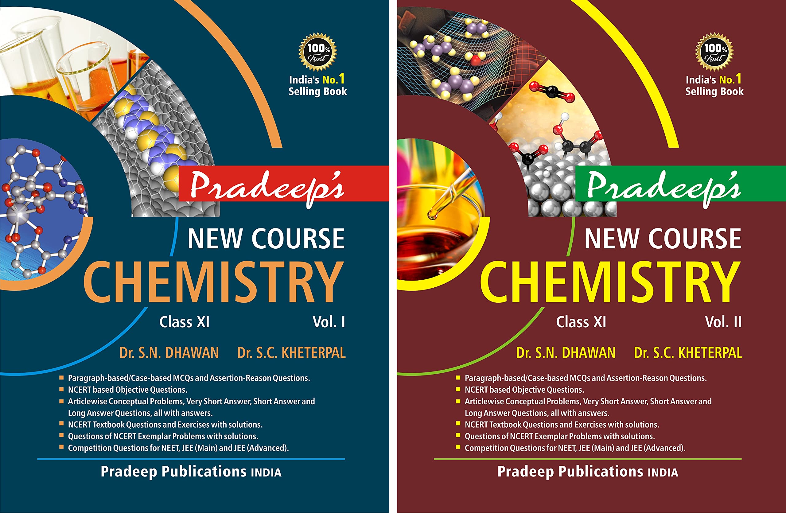 Pradeeps New Course Chemistry for Class 11 (Vol. 1 & 2) Examination 202122