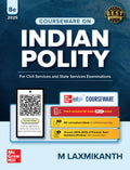 Indian Polity Courseware (English), 8e by M Laxmikanth for UPSC 2026 | 40+ Conceptual Videos | Colour eBook | Solved 13 Years Pr