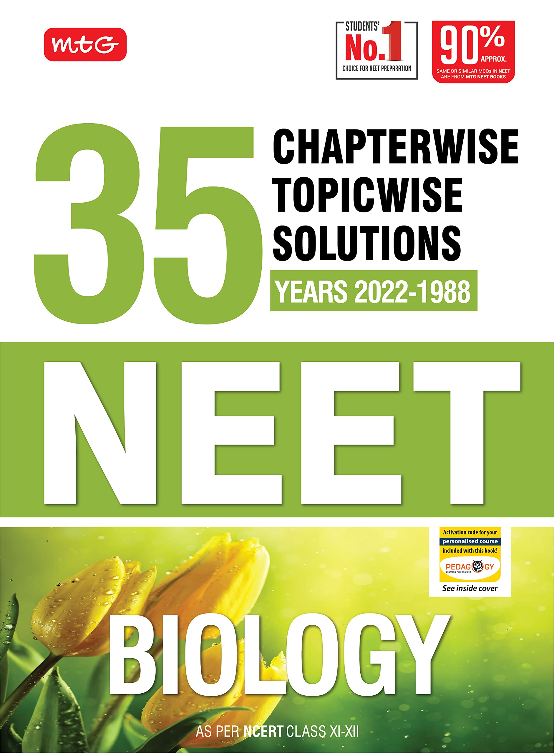 MTG 35 Years NEET Previous Year Solved Question Papers with NEET Chapterwise Topicwise Solutions  Biology For NEET Exam 2023