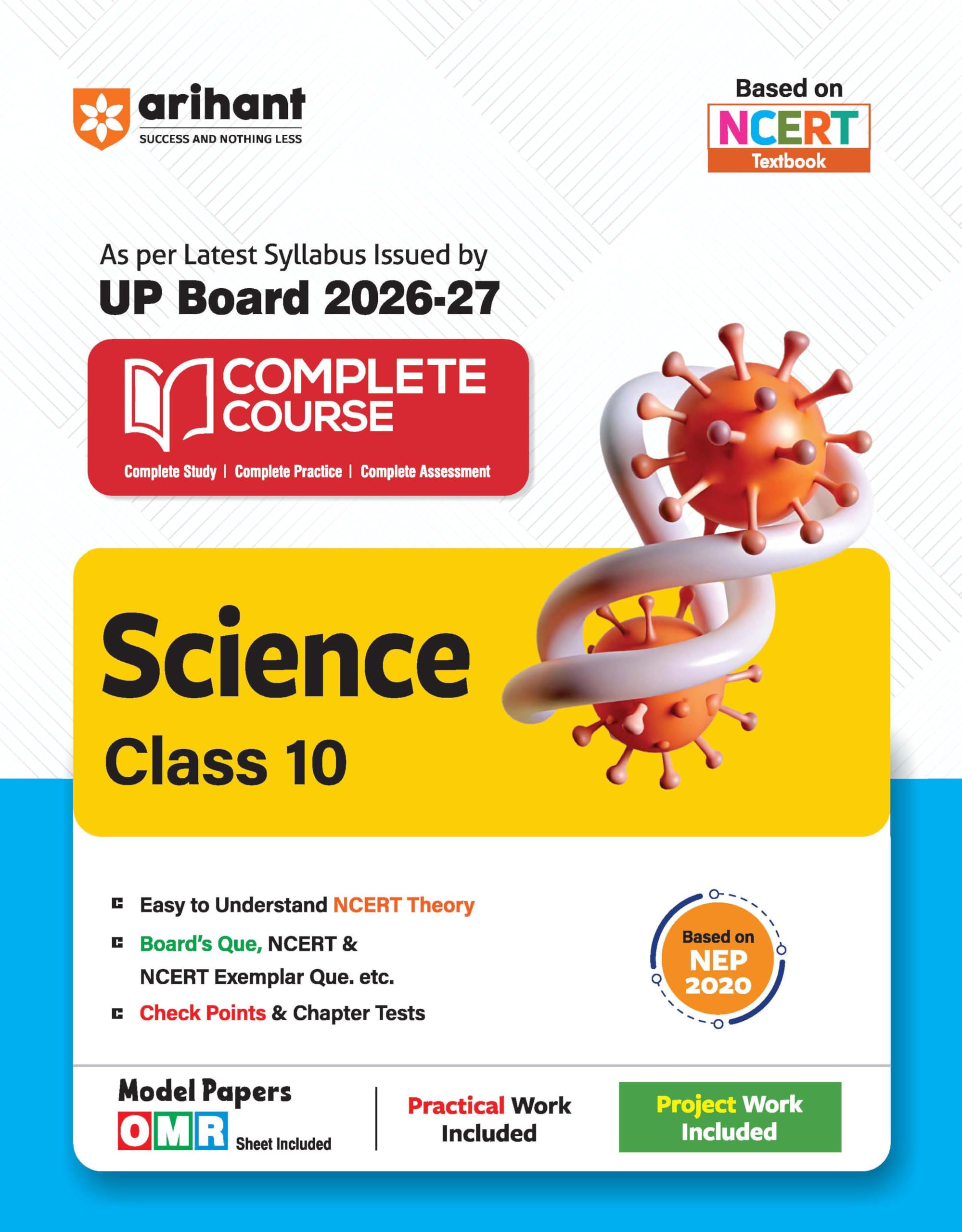 Arihant UP Board 202627 Complete Course Science Class 10 | Based on NCERT Textbook | NEP 2020 | Chapter Tests, Topic Tests, Mod