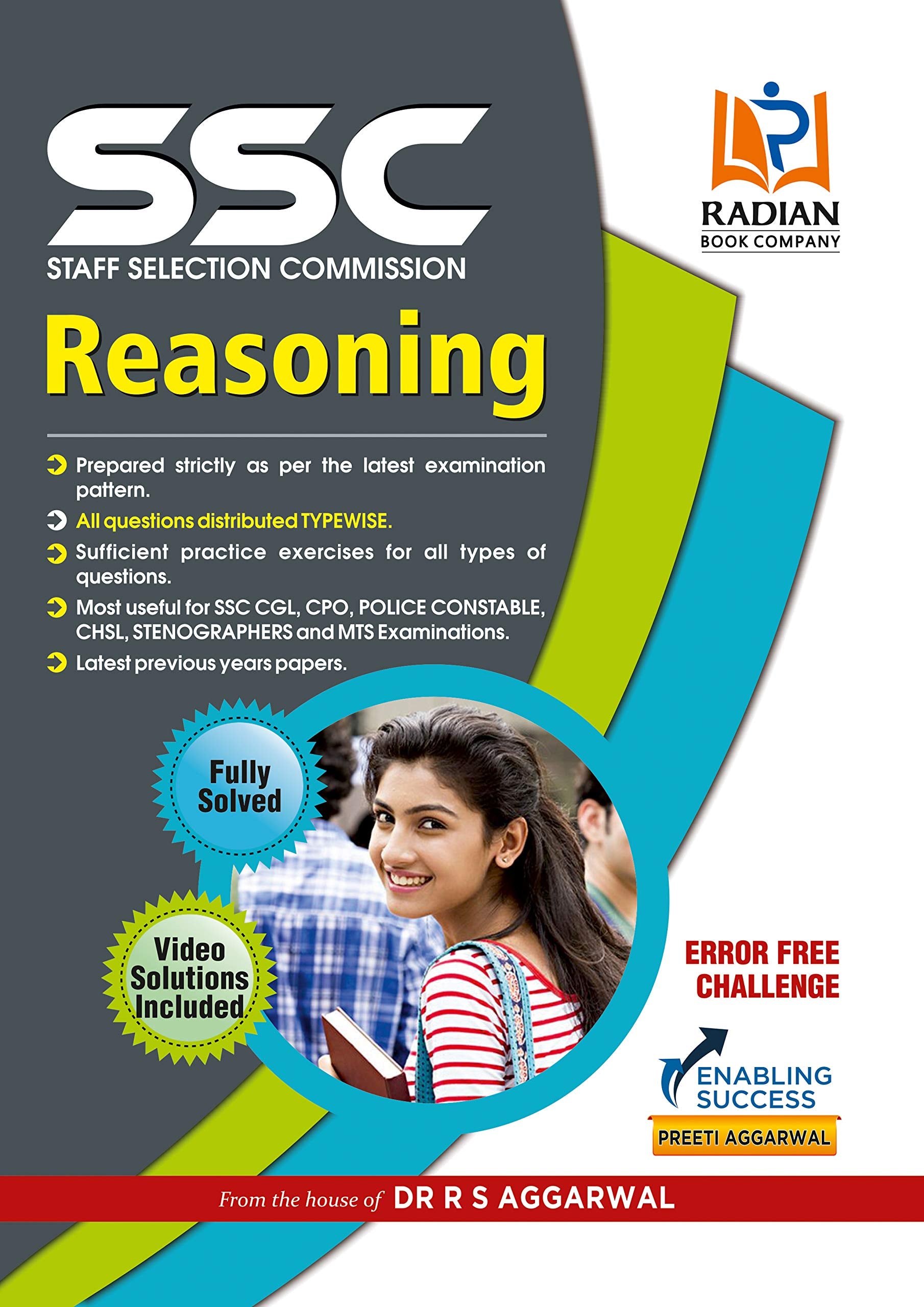 SSC Reasoning Book for CGL, CPO, Police Constable, CHSL, MTS & other Competitive Exams (in English) from the House of RS Aggarwa