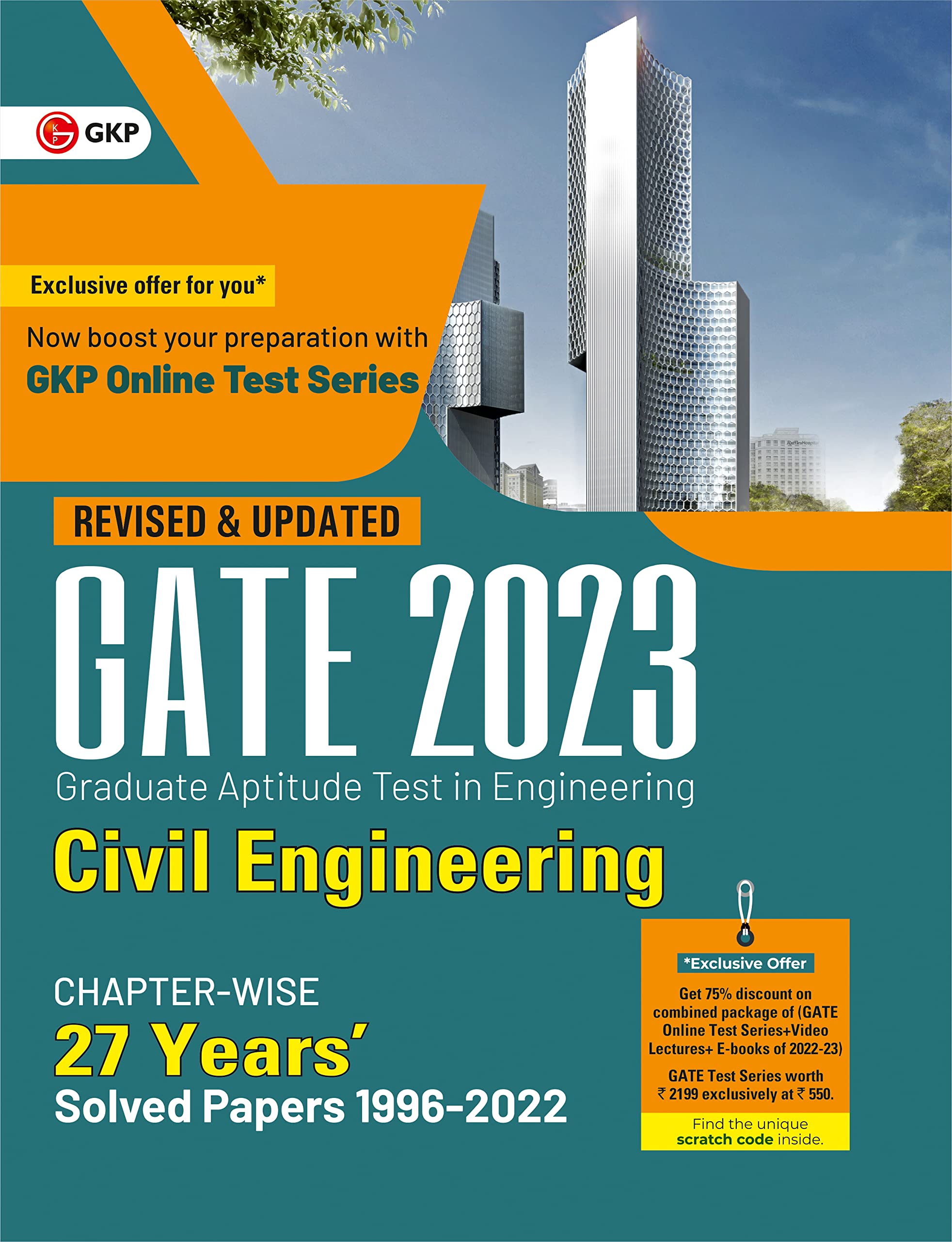 GATE 2023 : Civil Engineering  27 Years Chapterwise Solved Papers (19962022)