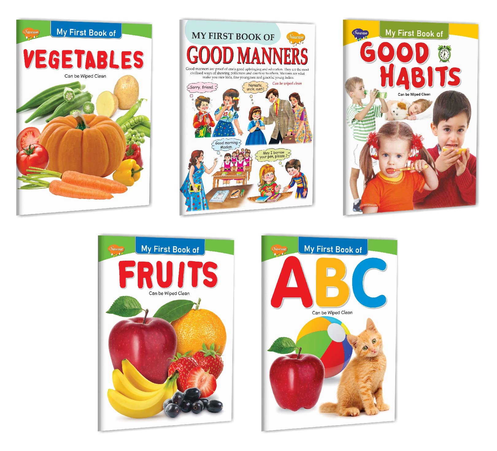 Picture Book Collection For Early Learning (Set Of 5)  My First Book Of Fruits, My First Book Of Vegetables, My First Book Of G