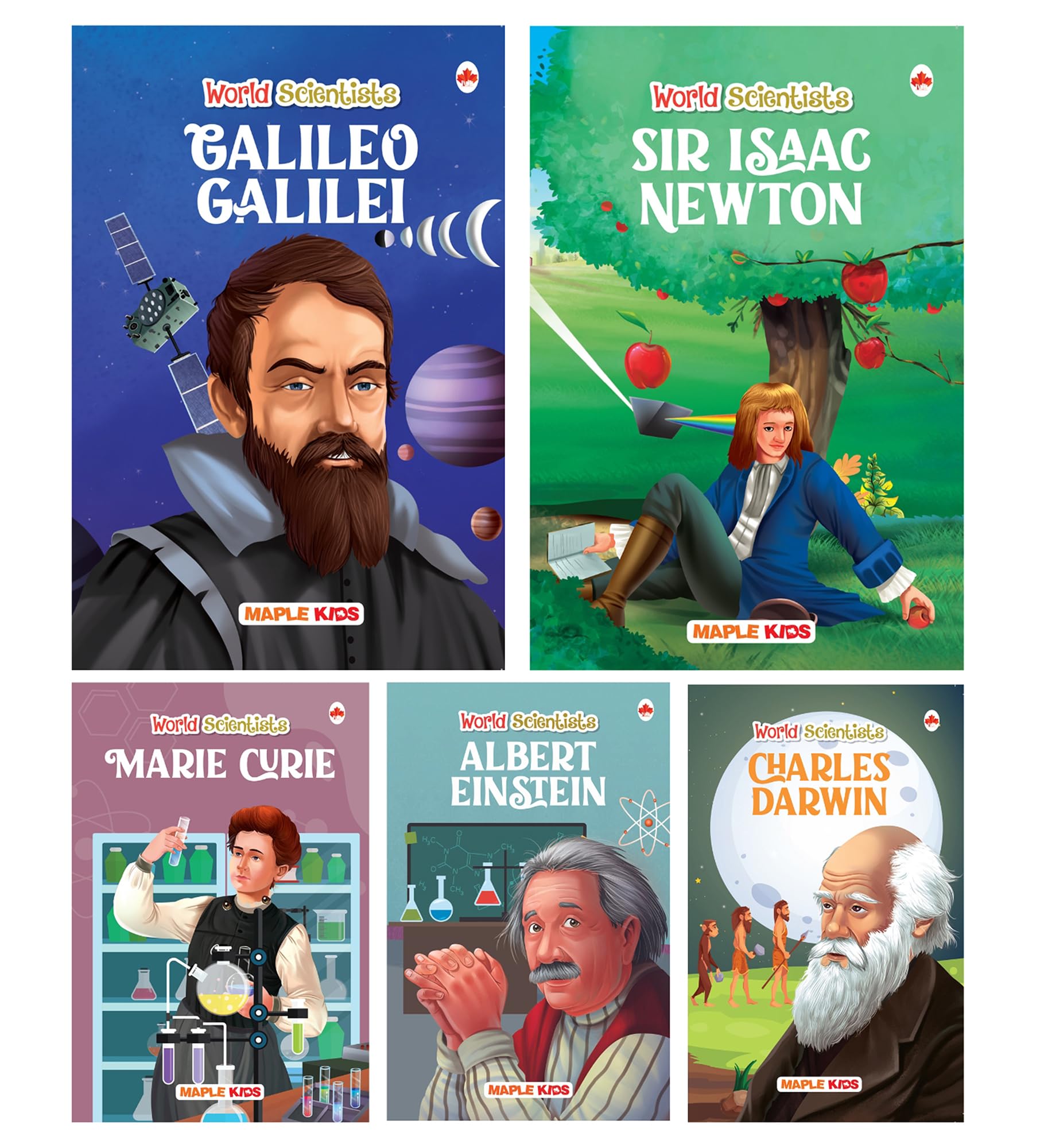 Story Books for Kids (Set of 5 Books) (Illustrated)  World Scientists  Biographies for Children  6 Years to 10 Years Old  Ei