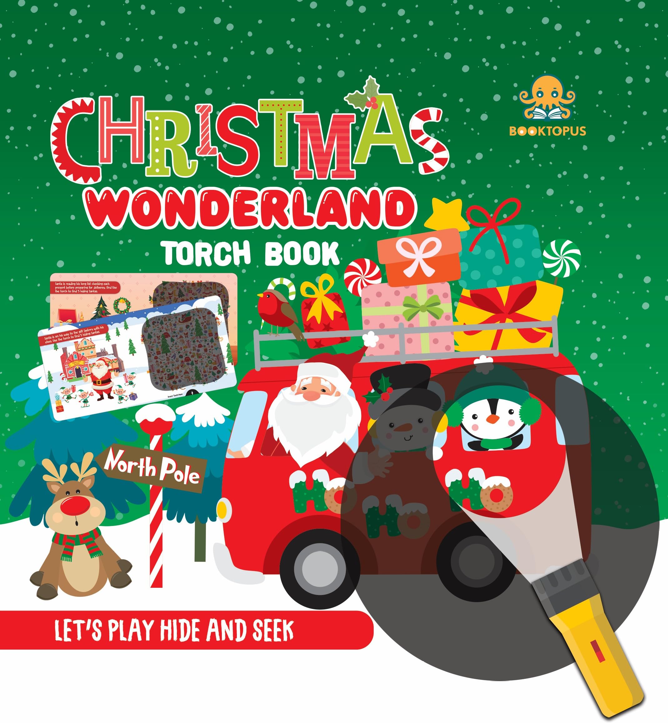 Christmas Wonderland Torch Book  Hide And Seek Picture Book With Torch  Learning Activity Books For Kids 4+ Years