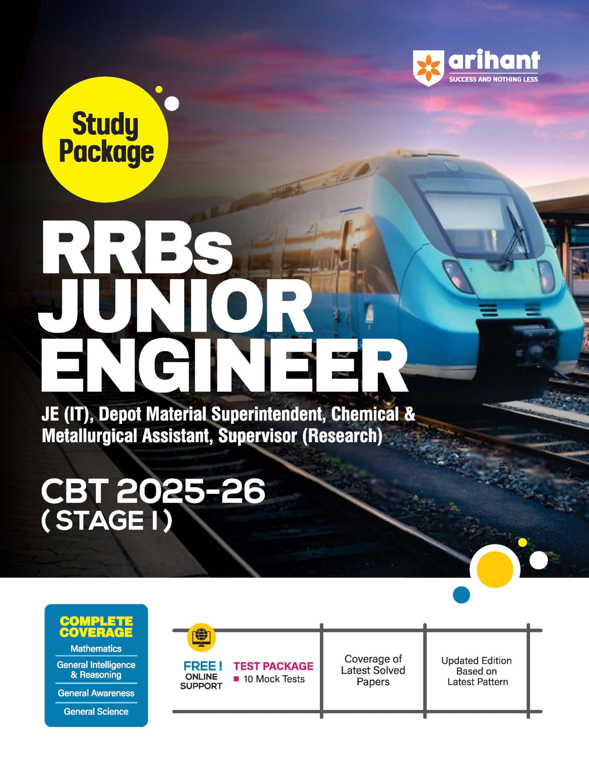 Arihant RRBs Junior Engineer (JE) CBT Stage 1 202526 | For JE IT, Depot Material Superintendent, Chemical & Metallurgical Assis