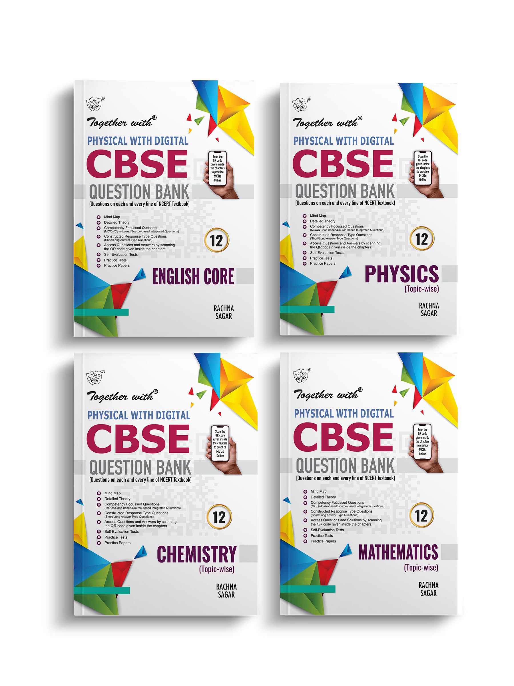 Together with Class 12 English Core, Physics, Chemistry & Mathematics (Physical with Digital) CBSE Question Bank 202526 (Set of