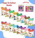My First Copy to Colour  Alphabet, Animals, Birds, Cartoons and more with 12 WATER COLOUR SKETCH PEN and 10 COLOUR PENCILS : en
