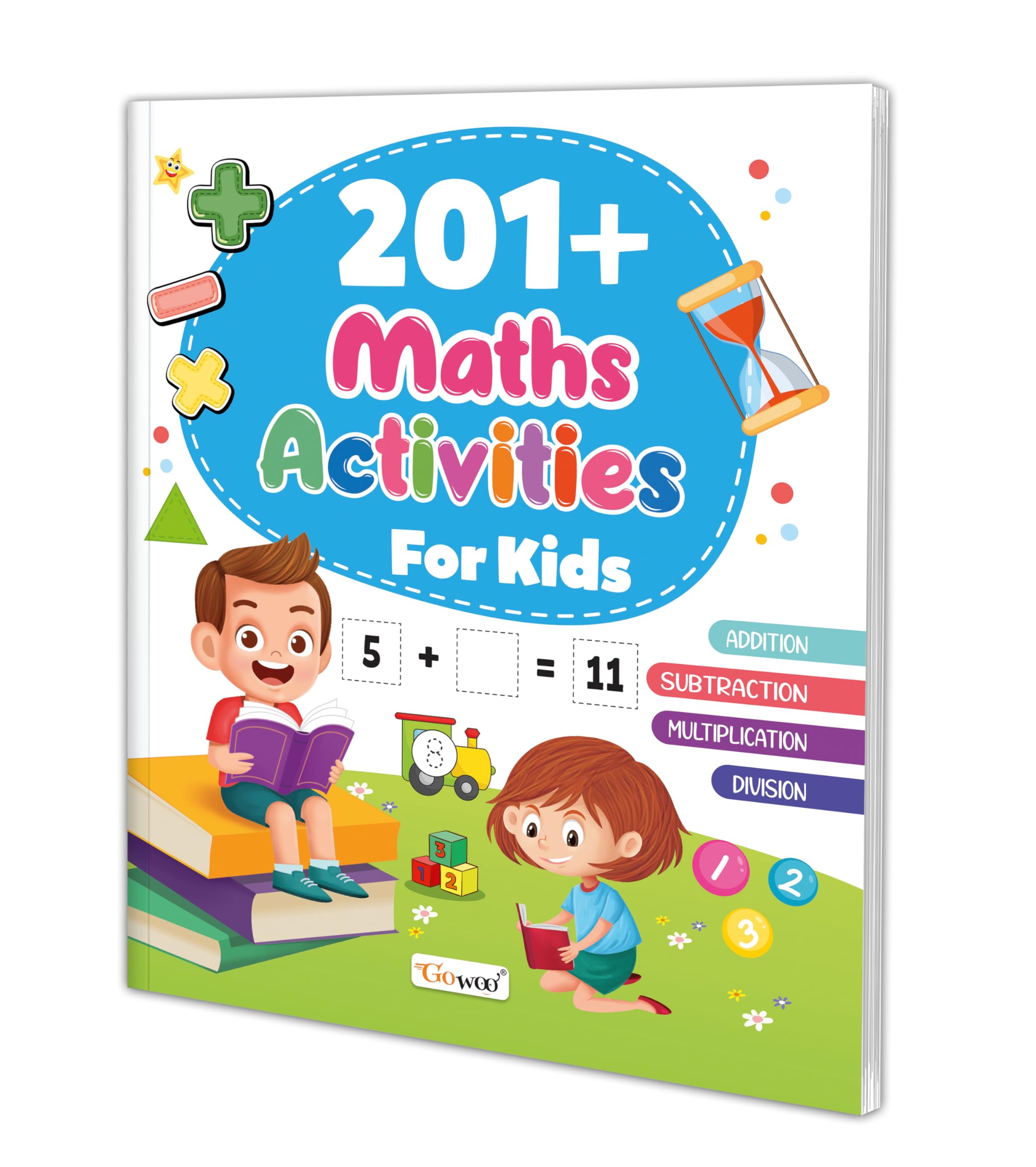 201+ Maths Activities for Kids : maths activity book for kids, children maths practice book, educational maths activity book, m