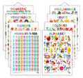 All In One Hard Laminated Educational Chart | Pack Of 8 Charts (V1) [Hardcover] Sawan