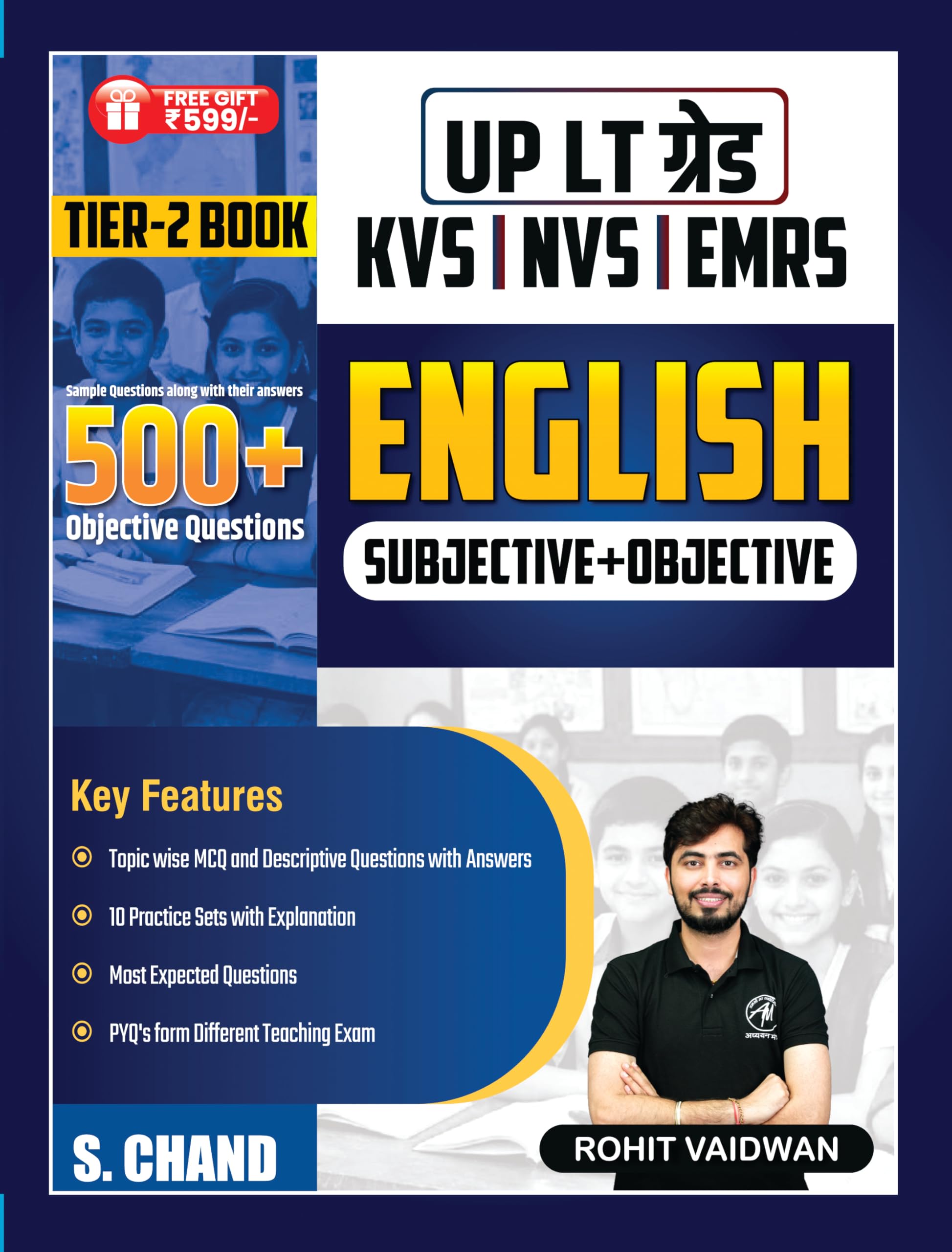 English (Subjective + Objective) UP LT Grade KVS/NVS/EMRS Exam 2026 | Tier 2 Book 2026 | 500+ Objective Questions | Topicwise Th