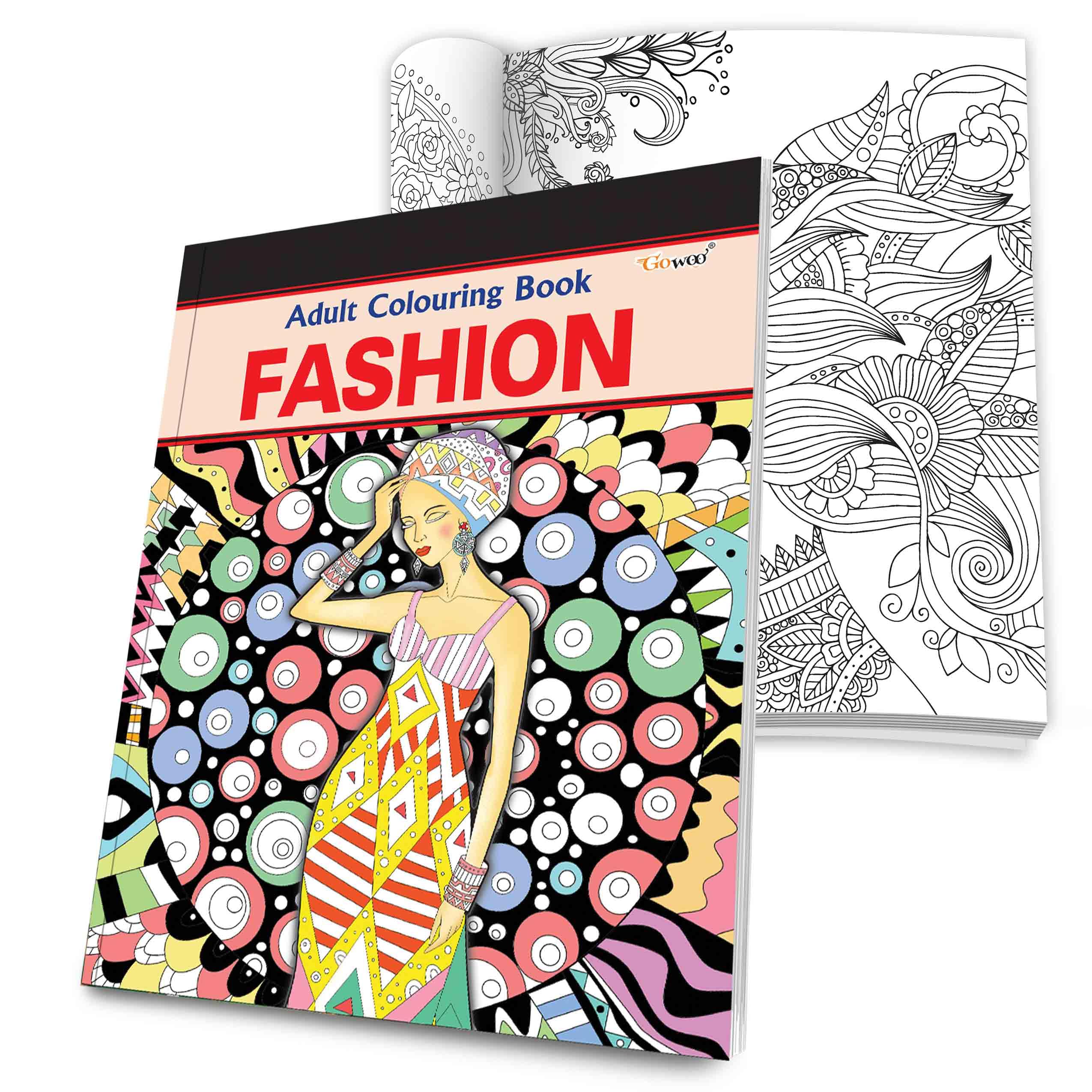 Fashion  Adult Colouring Book : Mindful Art Coloring, Creative colouring book, Adult Coloring Book, Art Therapy Coloring Book f