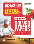 Arihant NCHMCTJEE Hotel Management 19 Years Solved Papers (20252007) | Previous Year Papers with Detailed Explanations | For B