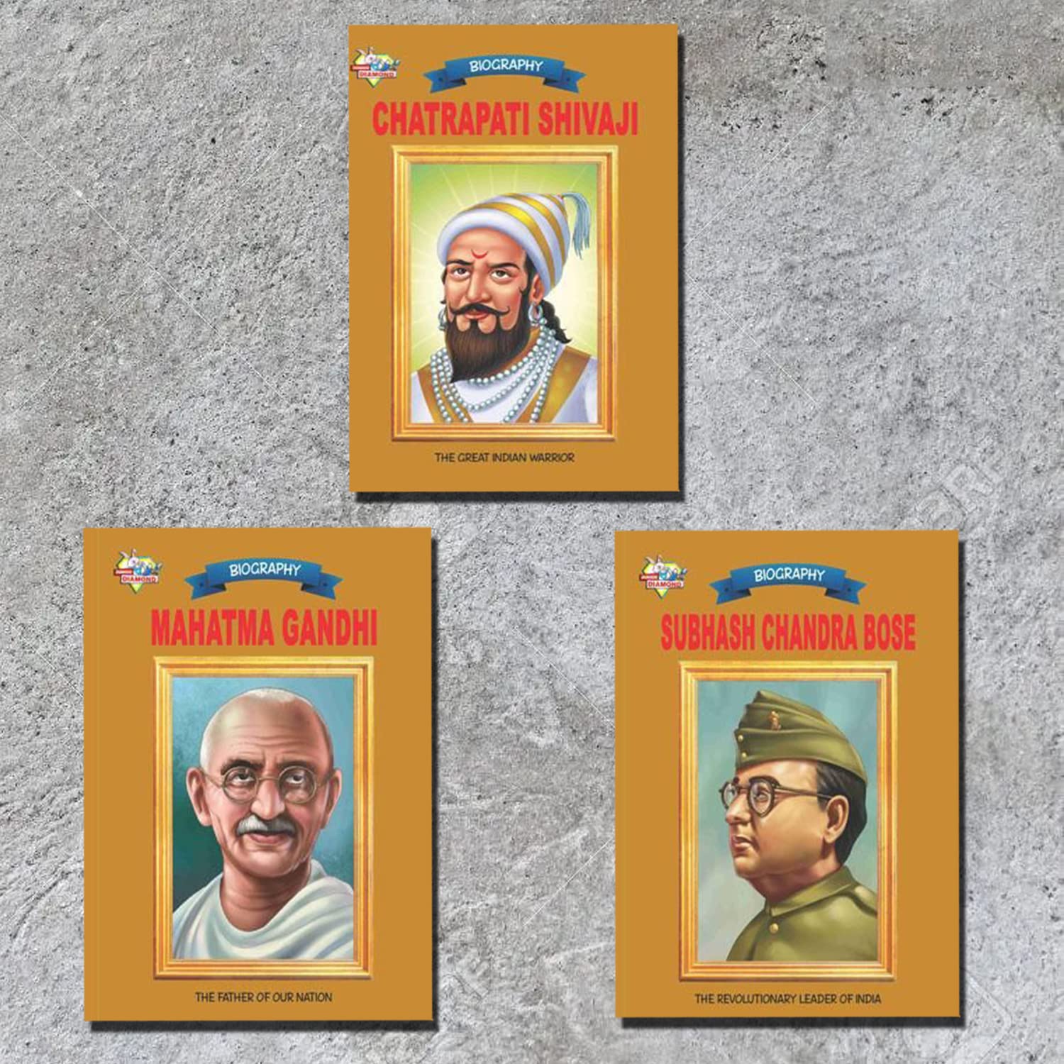 Biographies of Freedom Fighters| Set of 3 Books | Chhatrapati Shivaji + Mahatma Gandhi + Subhash Chandra Bose