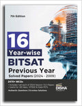 Disha 16 YearWise Bitsat Previous Year Solved Papers (2024  2009) 7Th Edition | Physics, Chemistry, Mathematics, English & Log