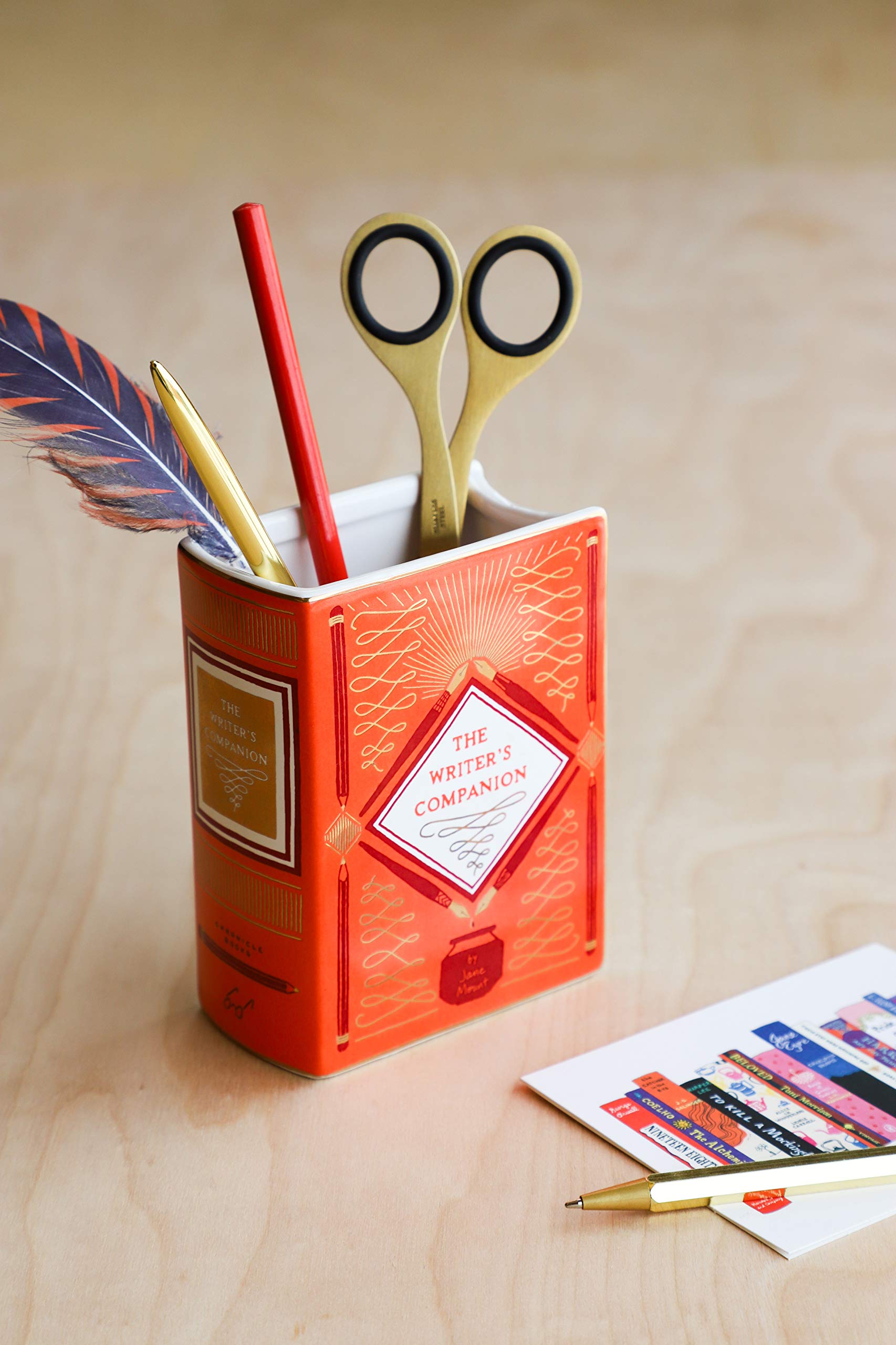 Bibliophile Ceramic Vase: The Writers Companion: ( Small Vases for Dcor)