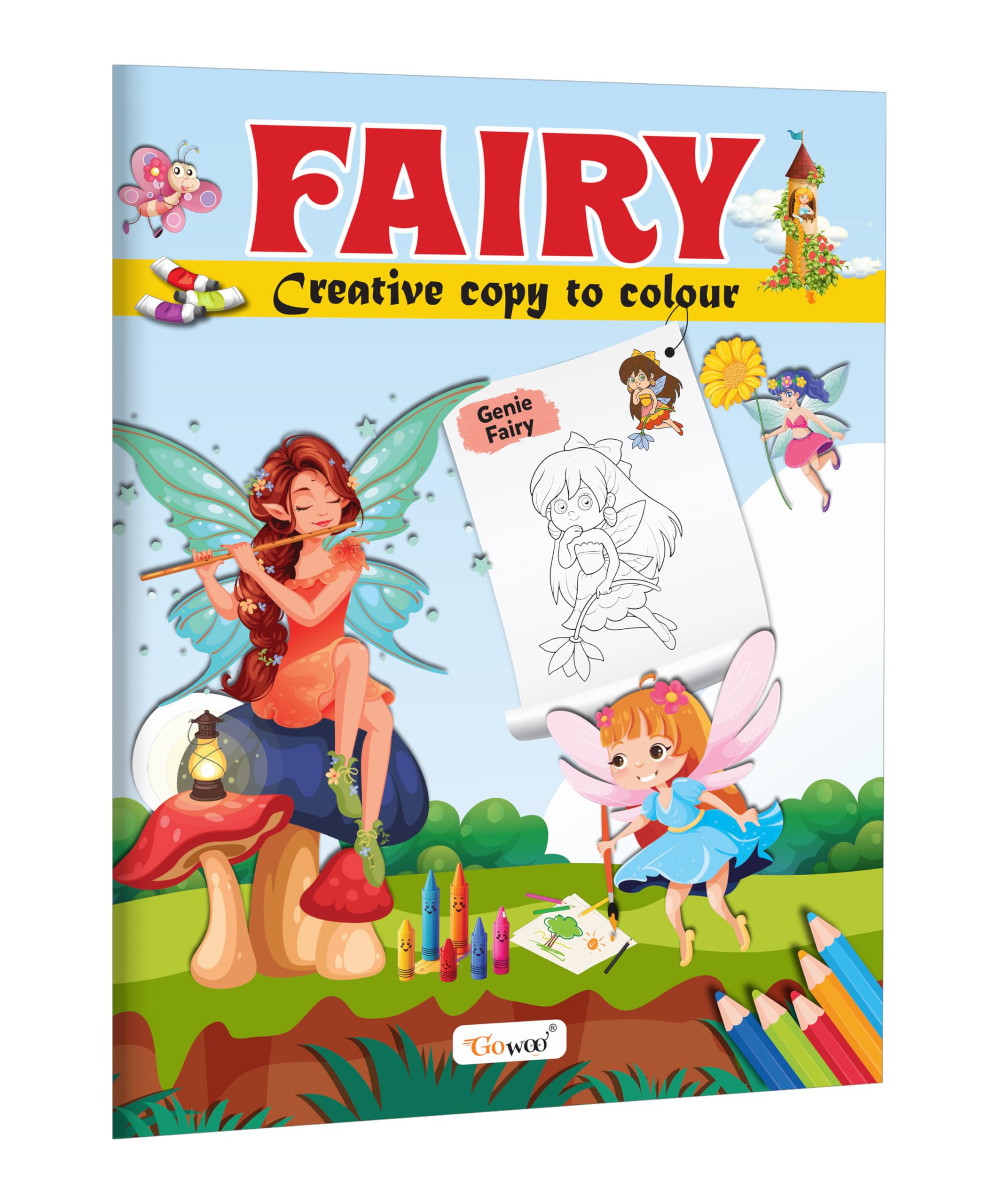 FairyCreative Copy to Colour : Kids First Learning Activities, Interactive Coloring Book for Toddlers, Preschool Coloring Book 