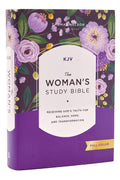 KJV, The Womans Study Bible, Hardcover, Red Letter, FullColor Edition, Comfort Print: Receiving Gods Truth for Balance, Hope,