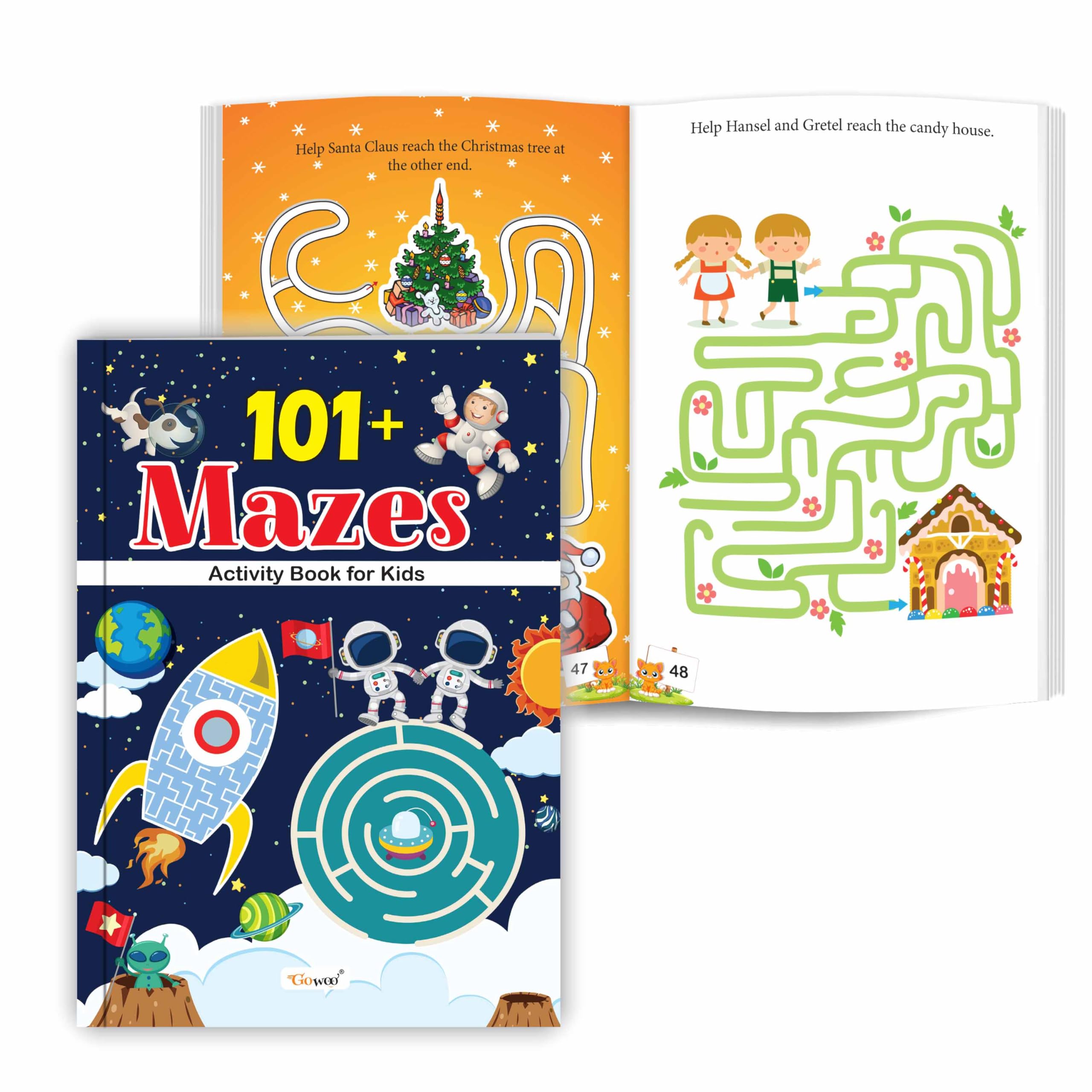 101+ Mazes Activity Book for Kids : Workbook for learners, Children brain boosting activity book, Kids learning book with activ