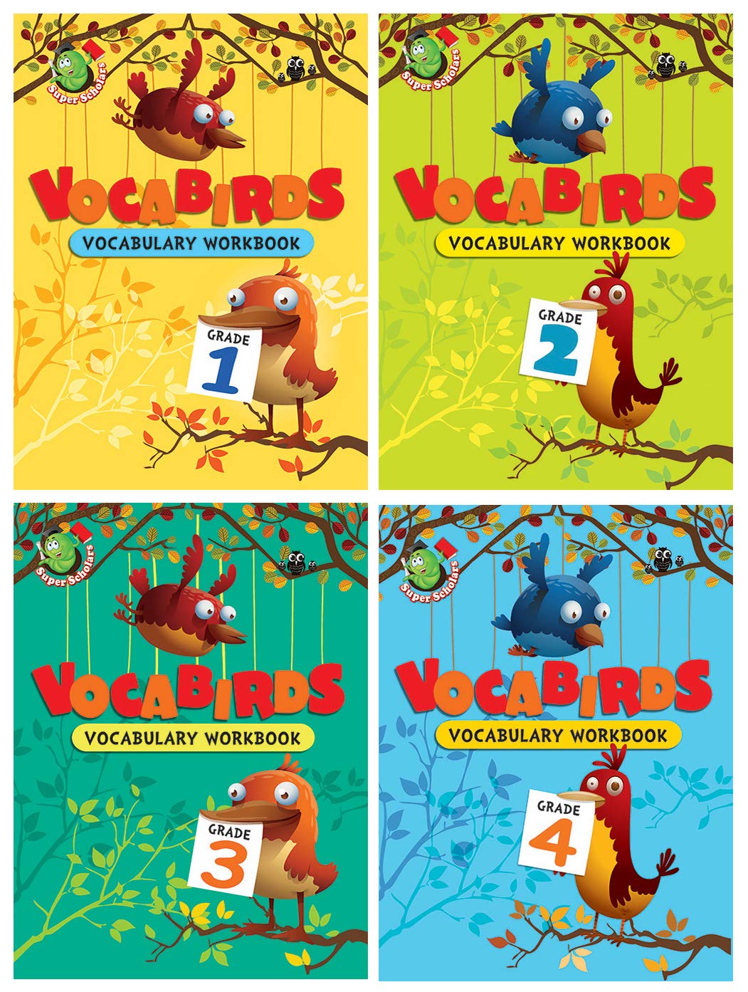 Activity Book : VOCABIRDS VOCABULARY WORKBOOK (SET OF 4 Vocabulary activity BOOKS)