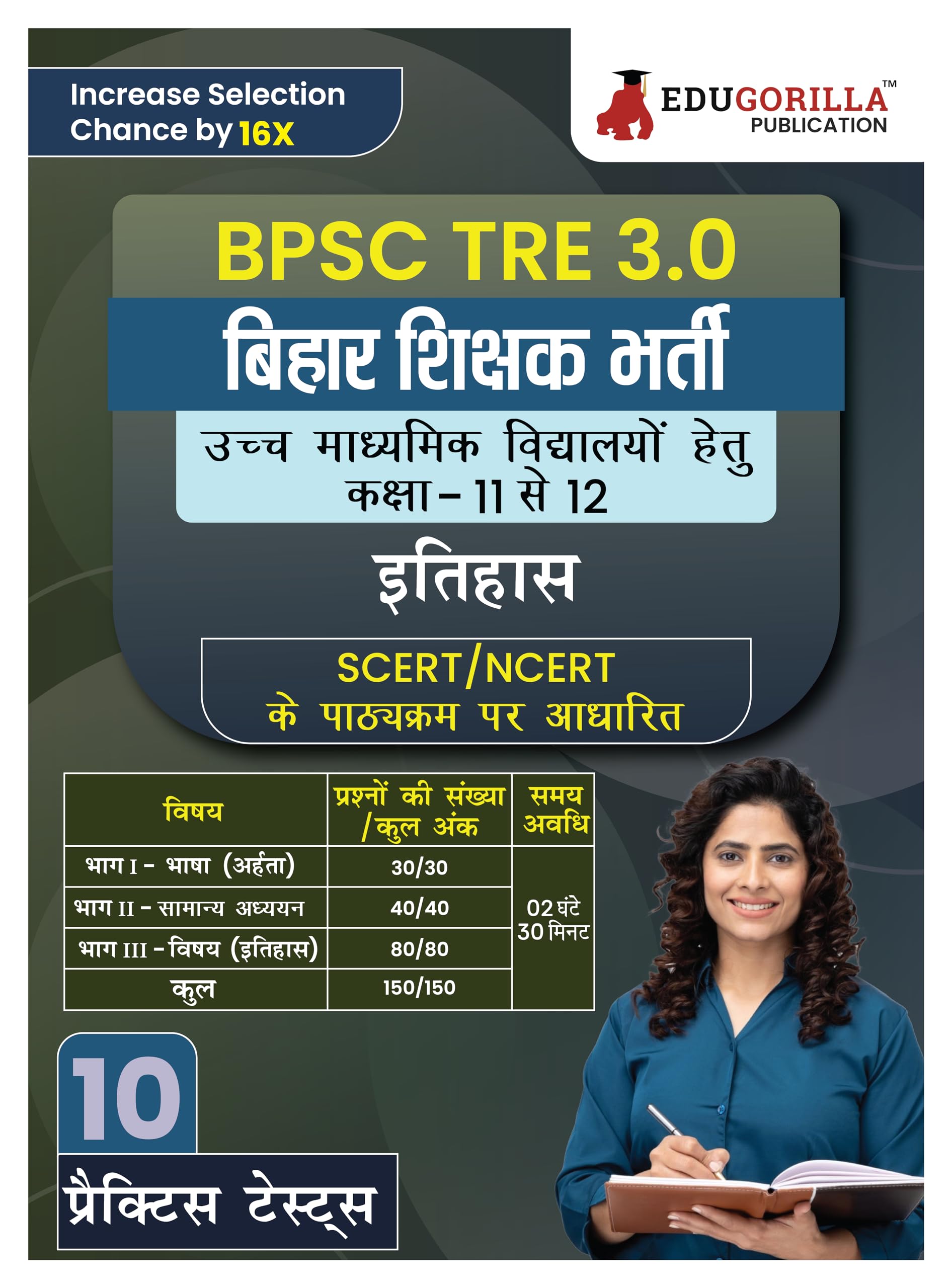 Bihar Higher Secondary School Teacher History Book 2024 (Hindi Edition) | BPSC TRE 2.0 For Class 1112 | 10 Practice Tests with 