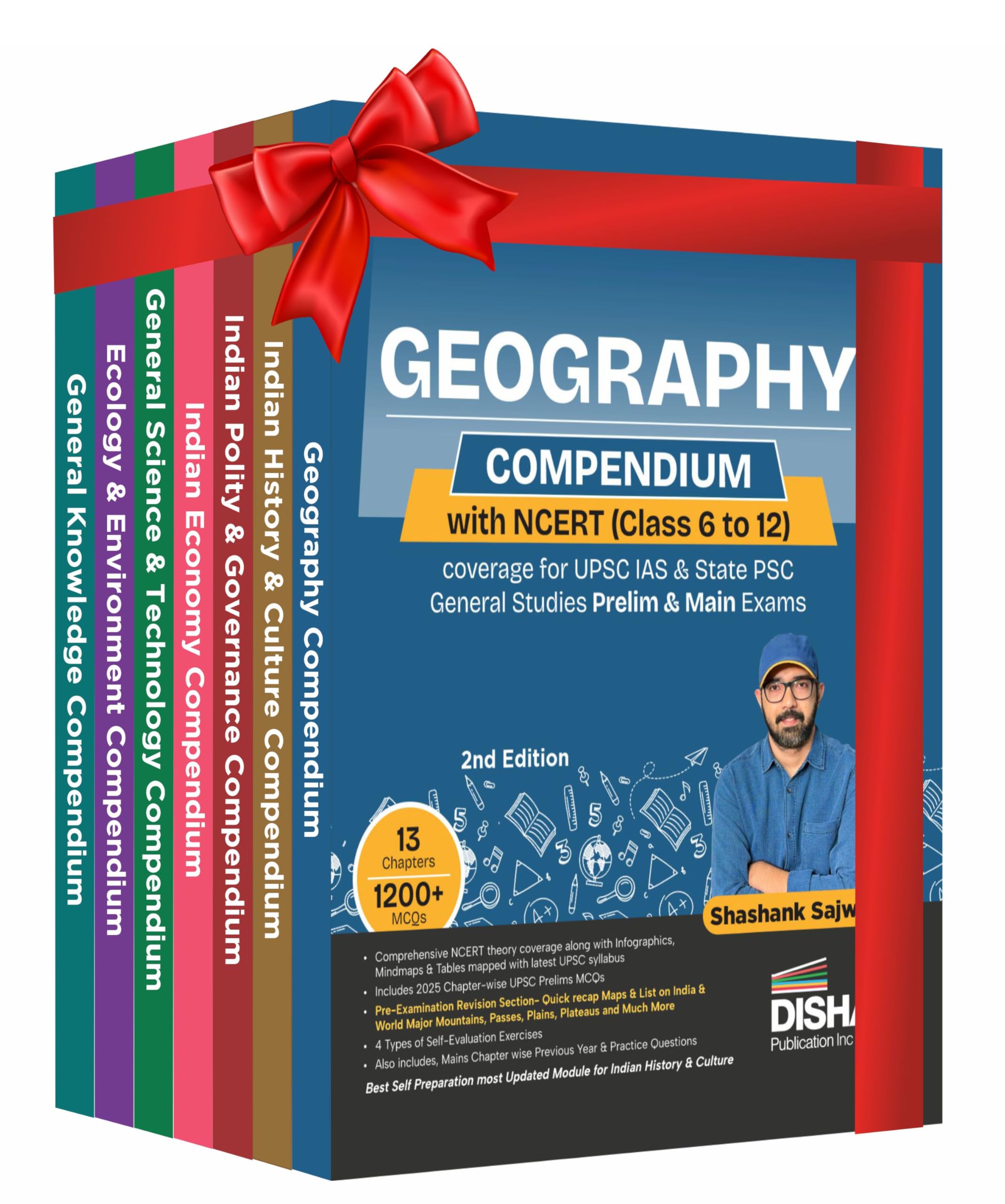 Disha Combo (7 Books) General Studies Compendium With Ncert Coverage For Upsc & Psc Civil Services 2026 Prelims & Mains 2Nd Edn 
