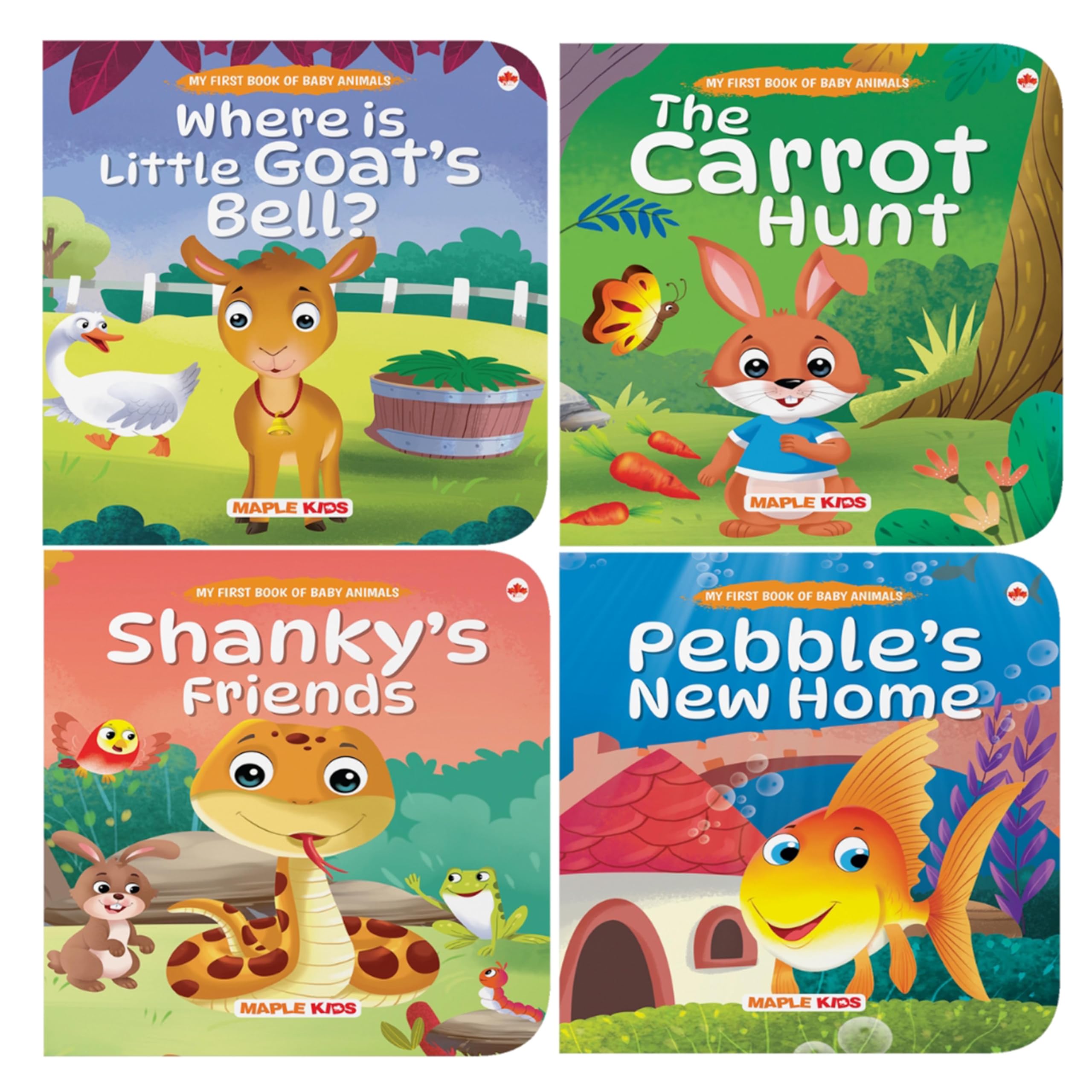 Story Books for Kids  Baby Animal Stories (Set of 4 Books) (Illustrated)  Board Book  Bedtime Stories  Age 2+ Years  Read A