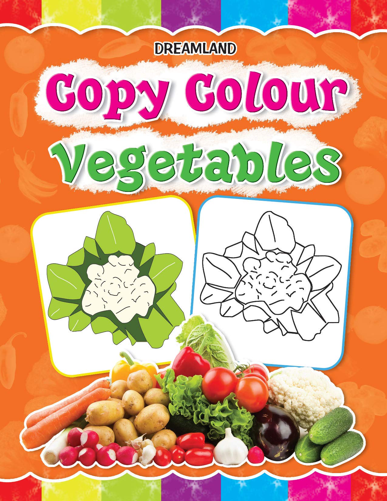 Vegetables Colouring Book for Kids Age 35 Years | Copy Colour: Vegetables | Fun Preschool Activity to Learn Colours & Vegetable
