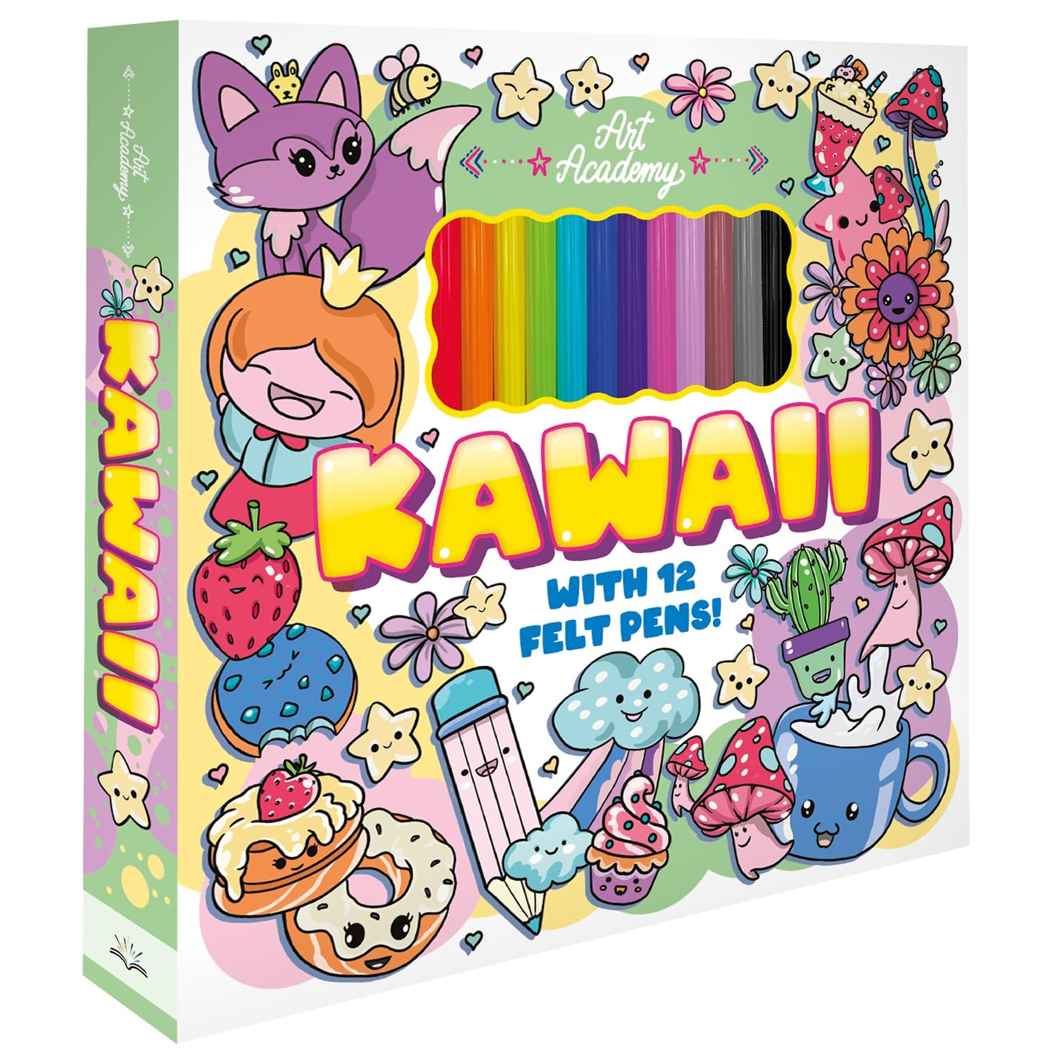Art Academy Eco: Kawaii | Adorable Kawaii Coloring Book for Kids | Cute Animals, Desserts & Magical Characters | Fun & Creative 