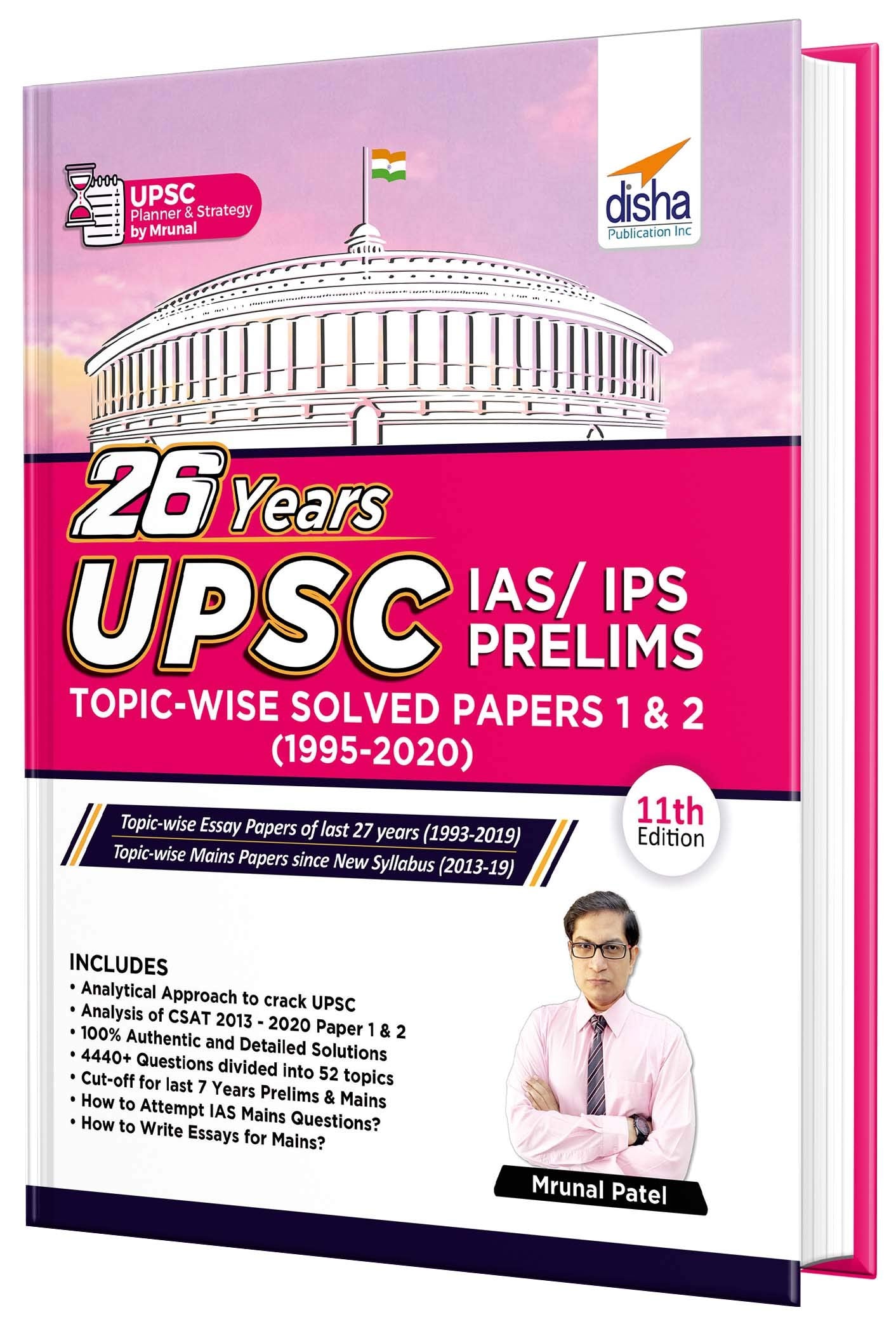 26 Years Upsc Ias/ Ips Prelims TopicWise Solved Papers 1 & 2 (1995  2020) 11Th Edition