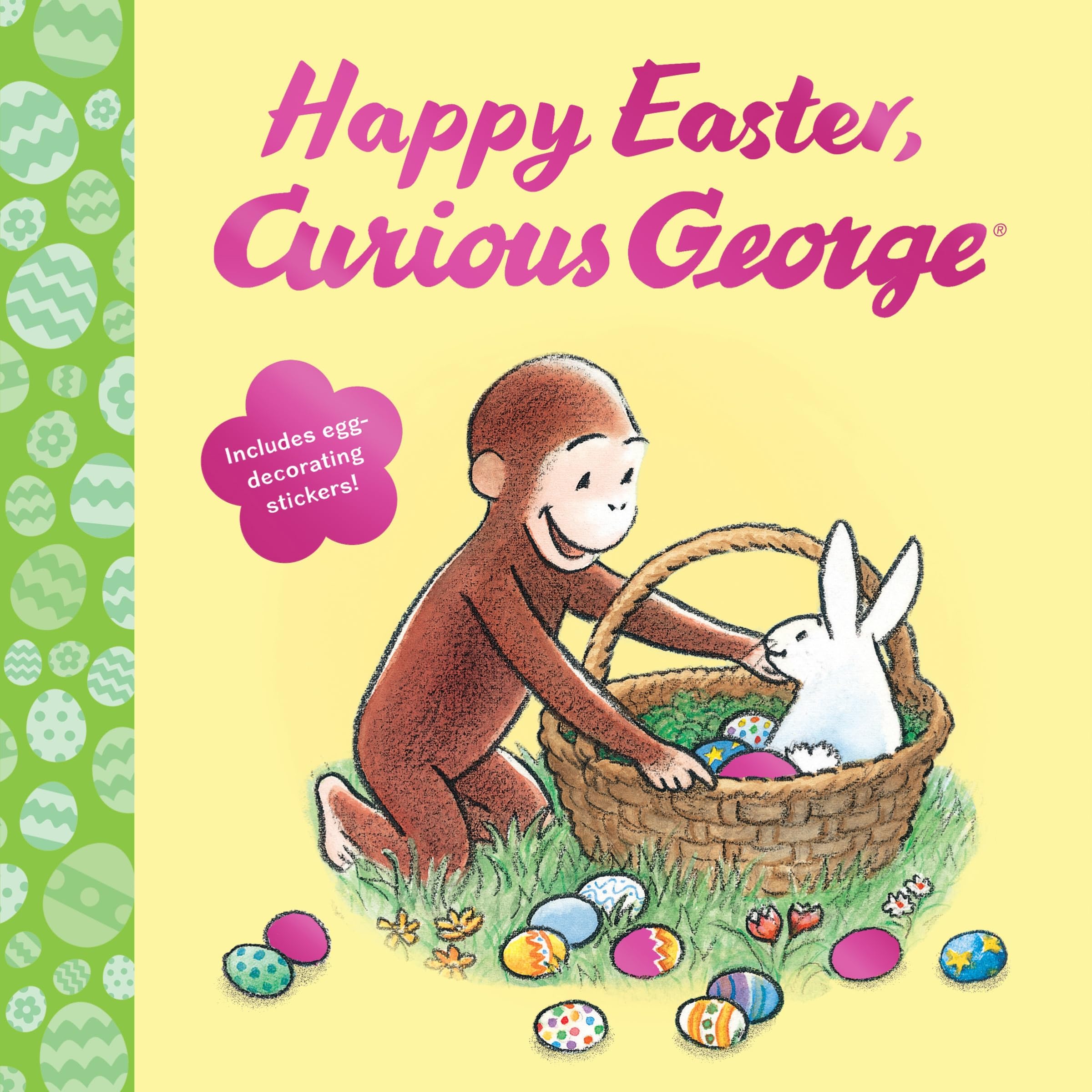 Happy Easter, Curious George: Includes EggDecorating Stickers for Interactive Fun
