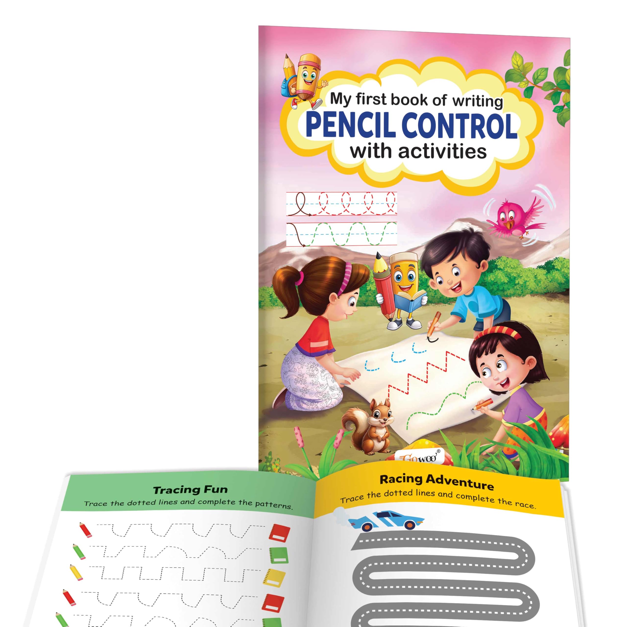 My First Book of Writing Pencil Control with activities : writing book for early learners, prewriting skills activity book, educ
