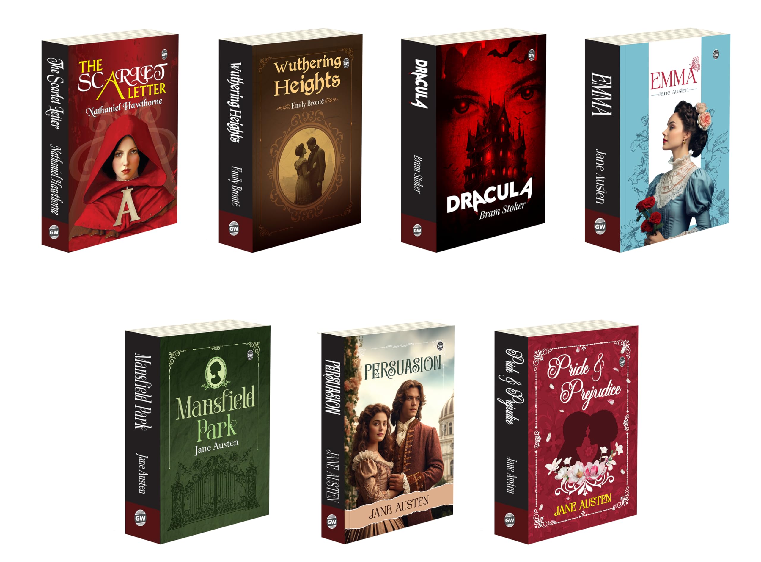 Mansfield Park, Persuasion, Emma, Dracula, Wuthering Heights & more Novels : Timeless Classics of Love, Intrigue and Social Dram