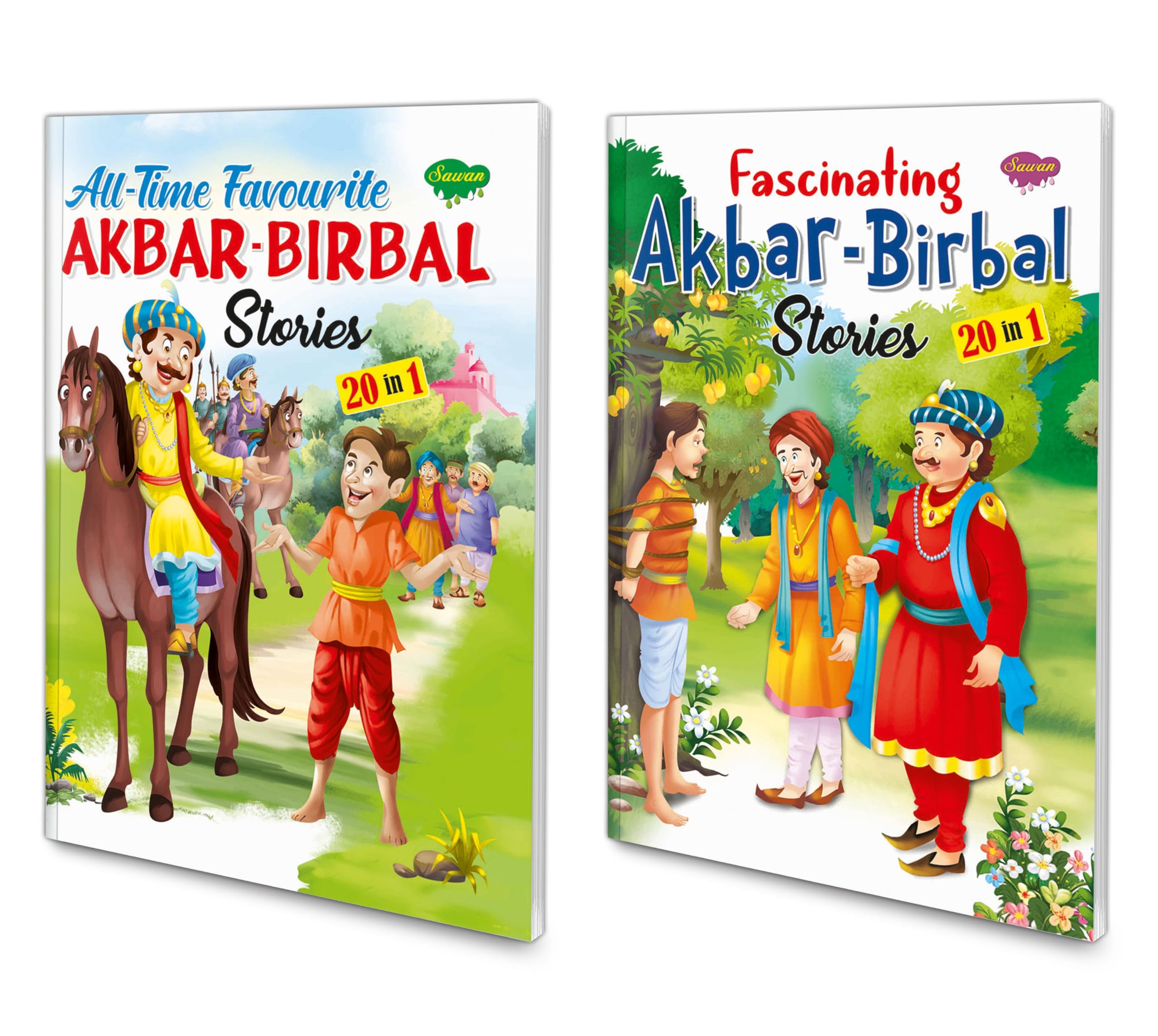 Pack Of 2 Story Books Of AkbarBirbal Stories (20 In 1 Series) | Intersting Story Books For Childrens In English
