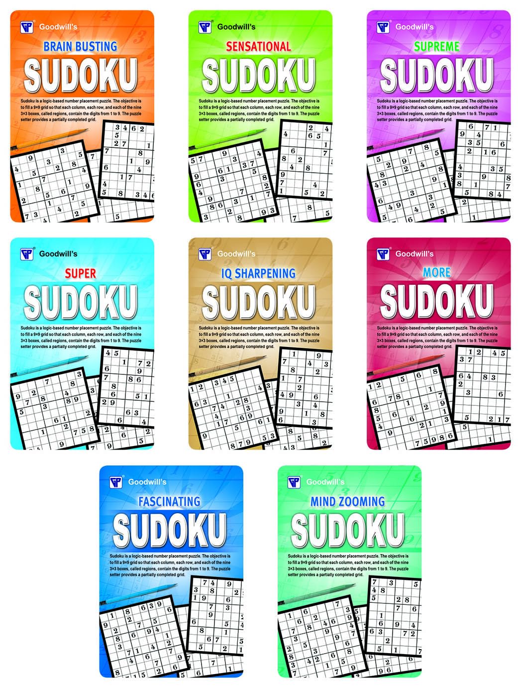 Sudoku Series  Set Of 8 Titles