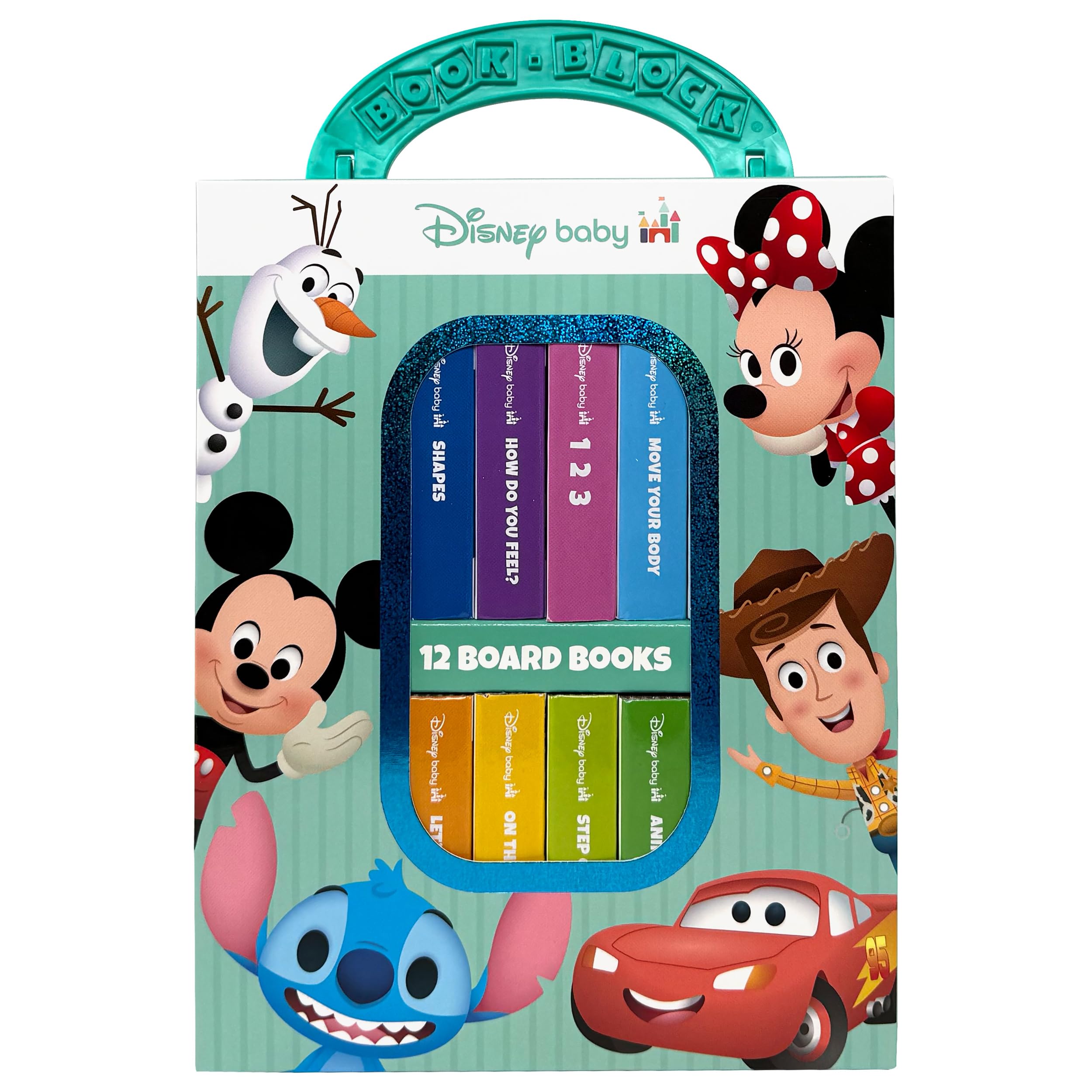 Disney Baby Mickey Mouse, Minnie, Toy Story and More!  My First Library 12 Board Book Set  First Words, Shapes, Numbers, and M